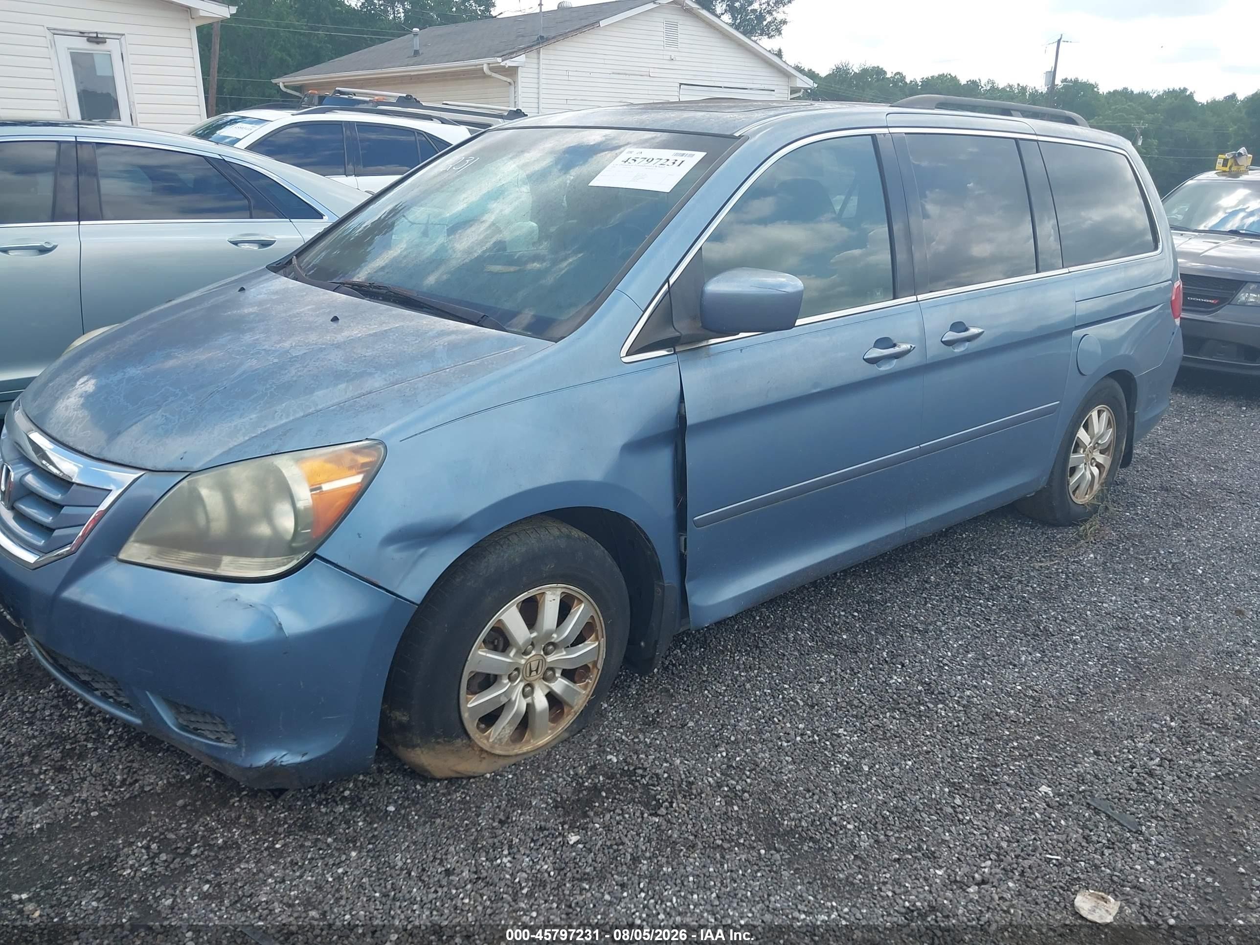 2008 Honda Odyssey Ex-l Light Blue vin: 5FNRL38648B104593