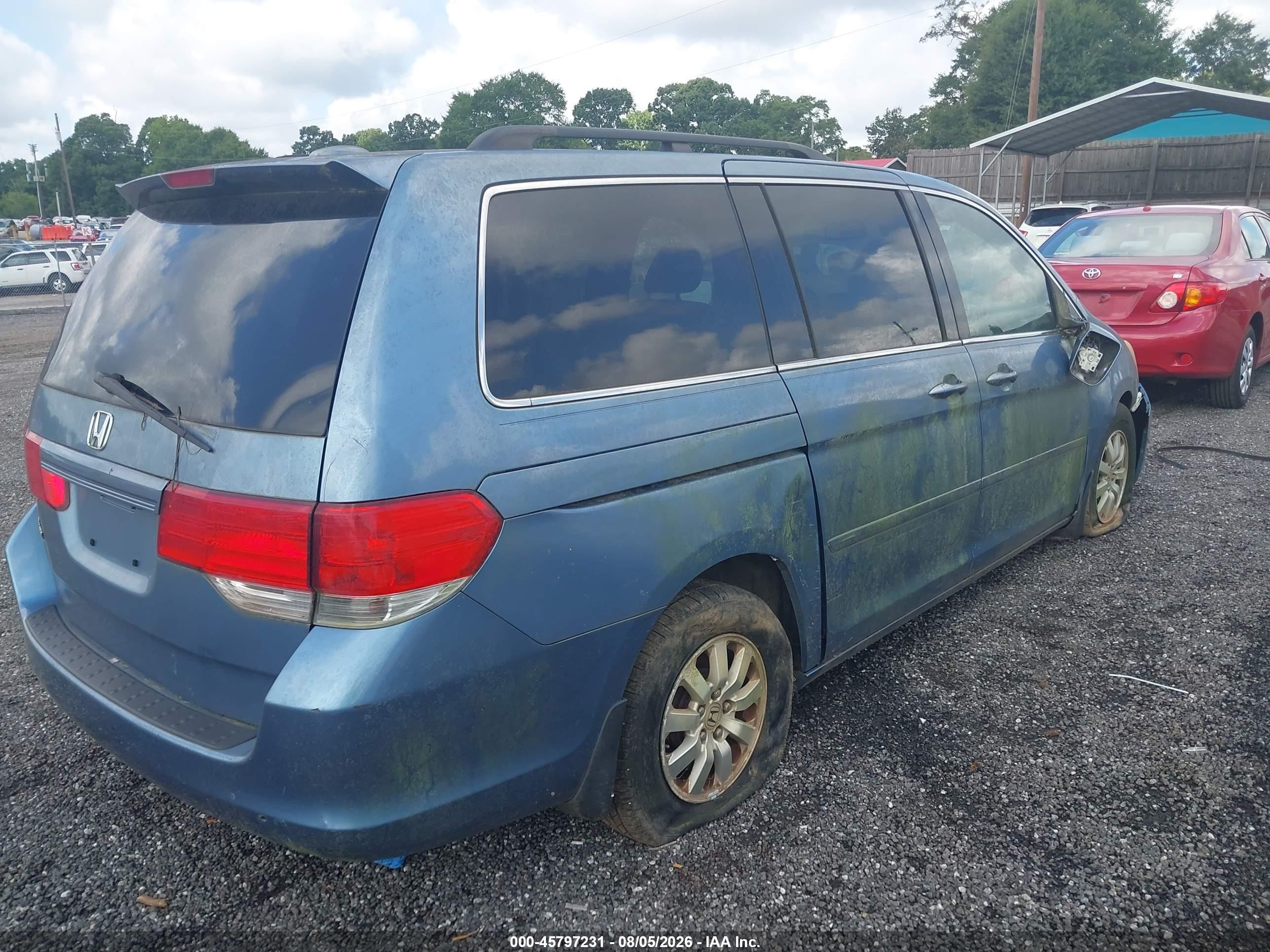2008 Honda Odyssey Ex-l Light Blue vin: 5FNRL38648B104593