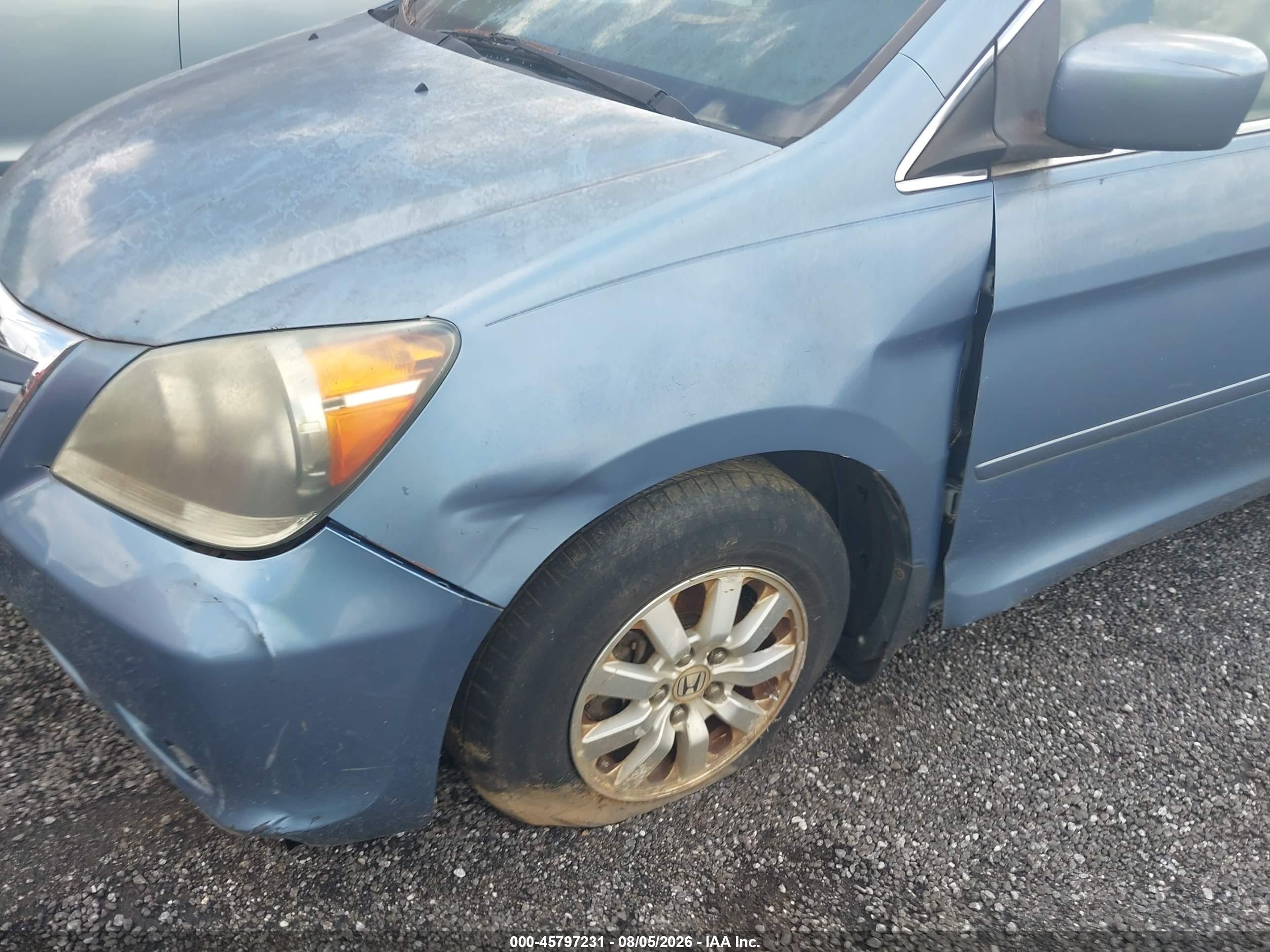 2008 Honda Odyssey Ex-l Light Blue vin: 5FNRL38648B104593