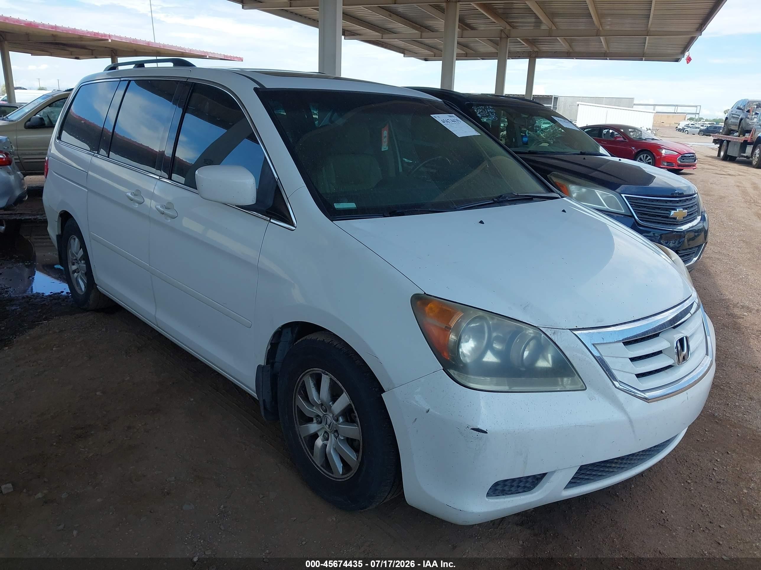2008 Honda Odyssey Ex-l White vin: 5FNRL38648B417644