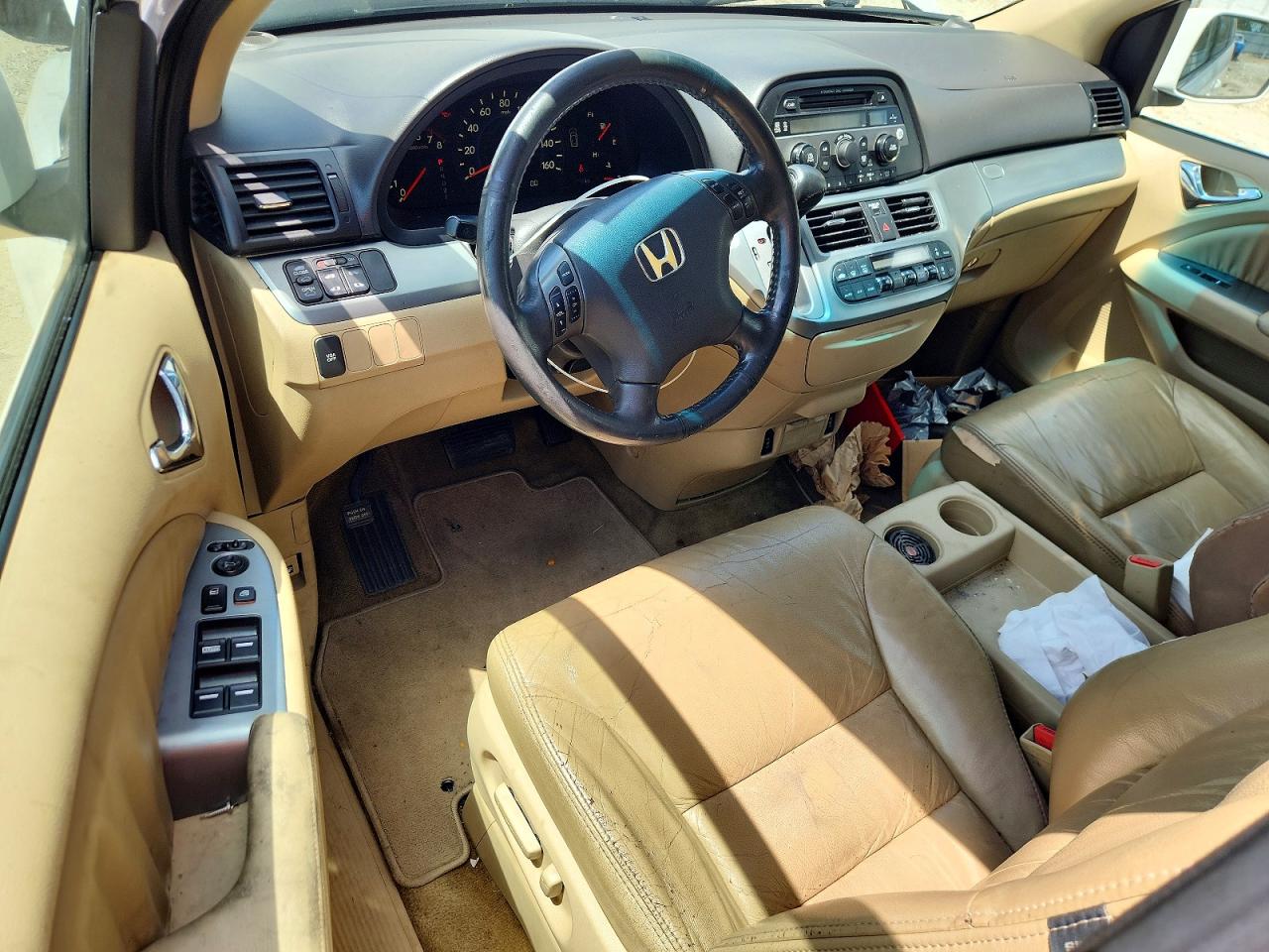 2008 Honda Odyssey Exl White vin: 5FNRL38648B418308