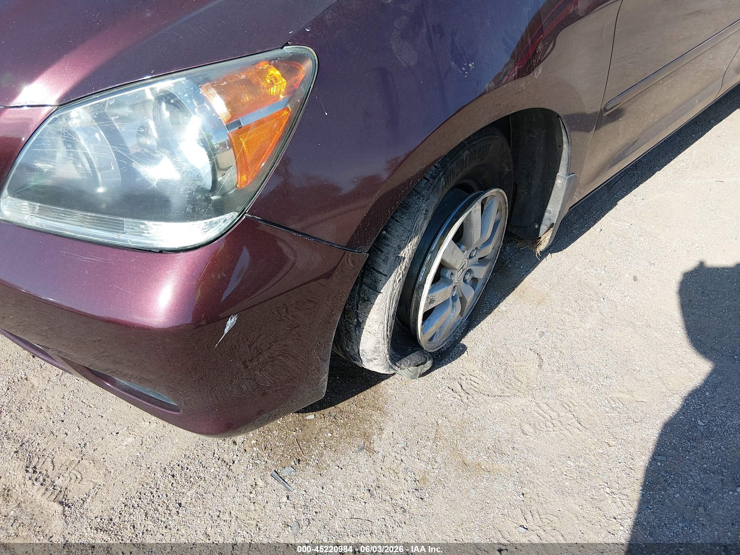 2009 Honda Odyssey Ex-l Maroon vin: 5FNRL38649B003541