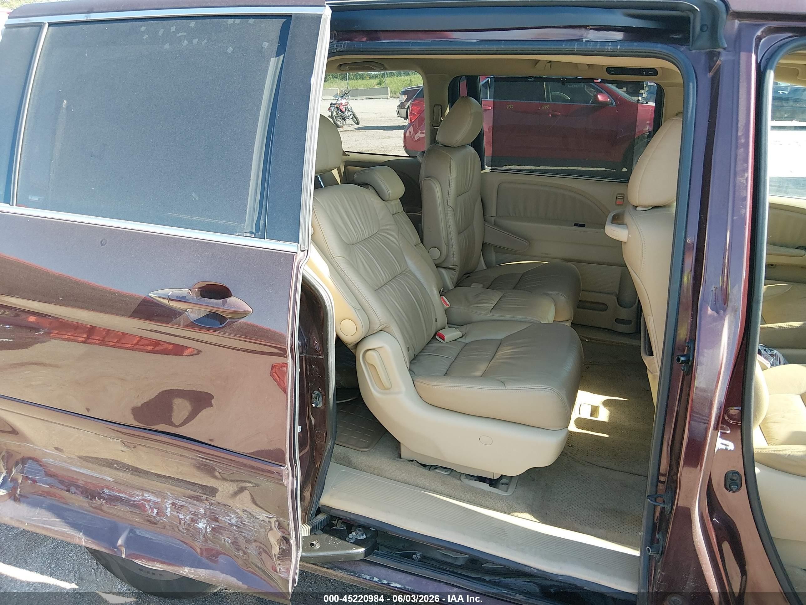 2009 Honda Odyssey Ex-l Maroon vin: 5FNRL38649B003541