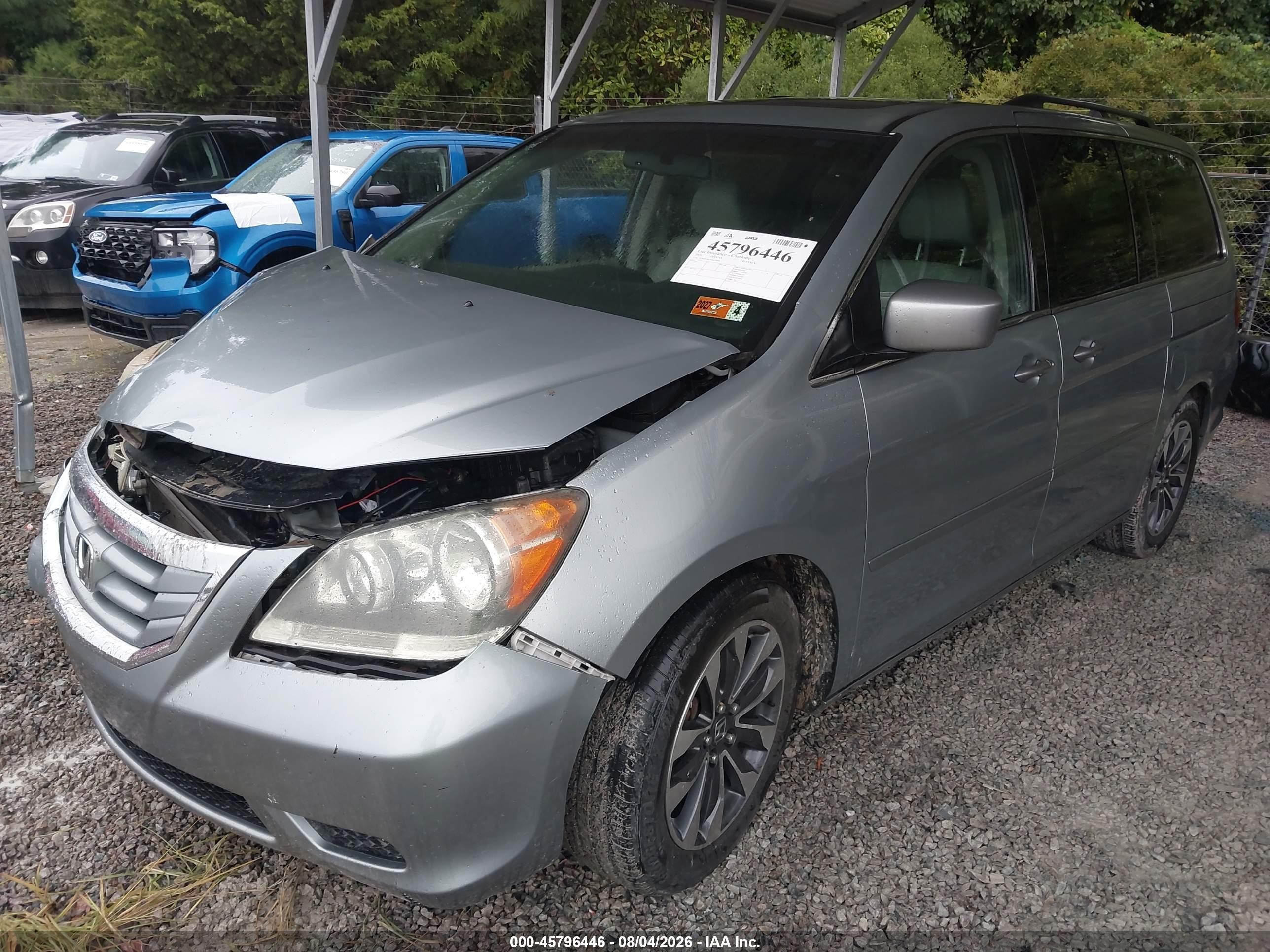 2009 Honda Odyssey Ex-l Gray vin: 5FNRL38649B014684
