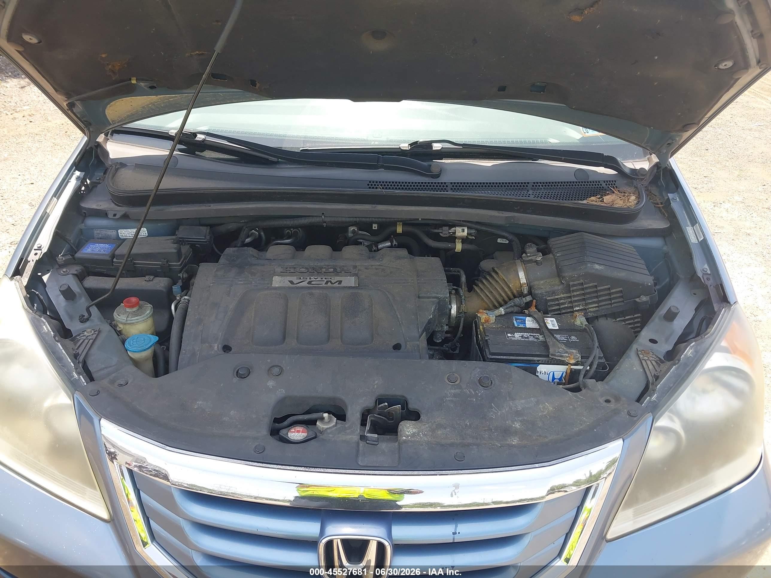 2009 Honda Odyssey Ex-l Light Blue vin: 5FNRL38649B057759