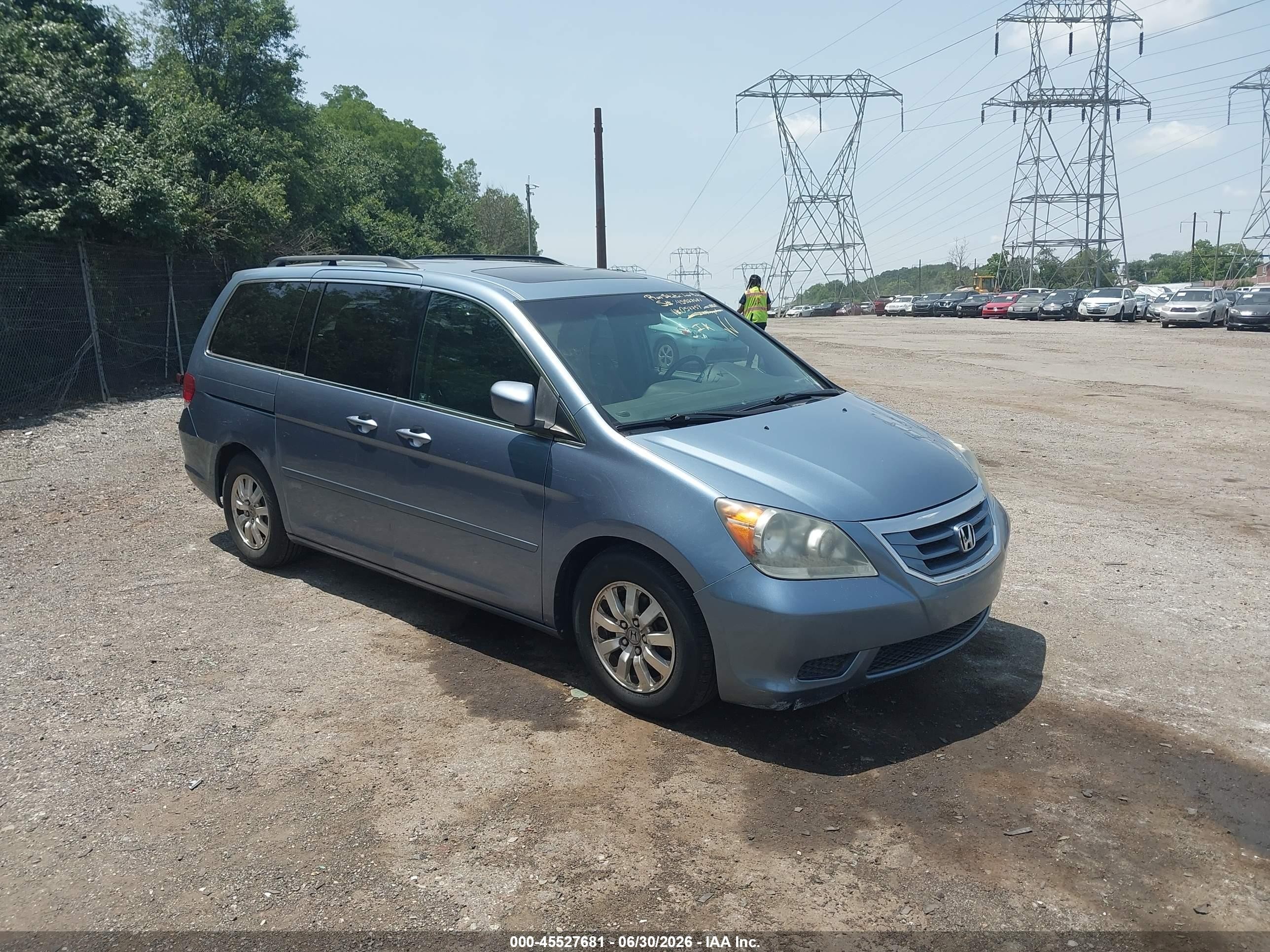 2009 Honda Odyssey Ex-l Light Blue vin: 5FNRL38649B057759