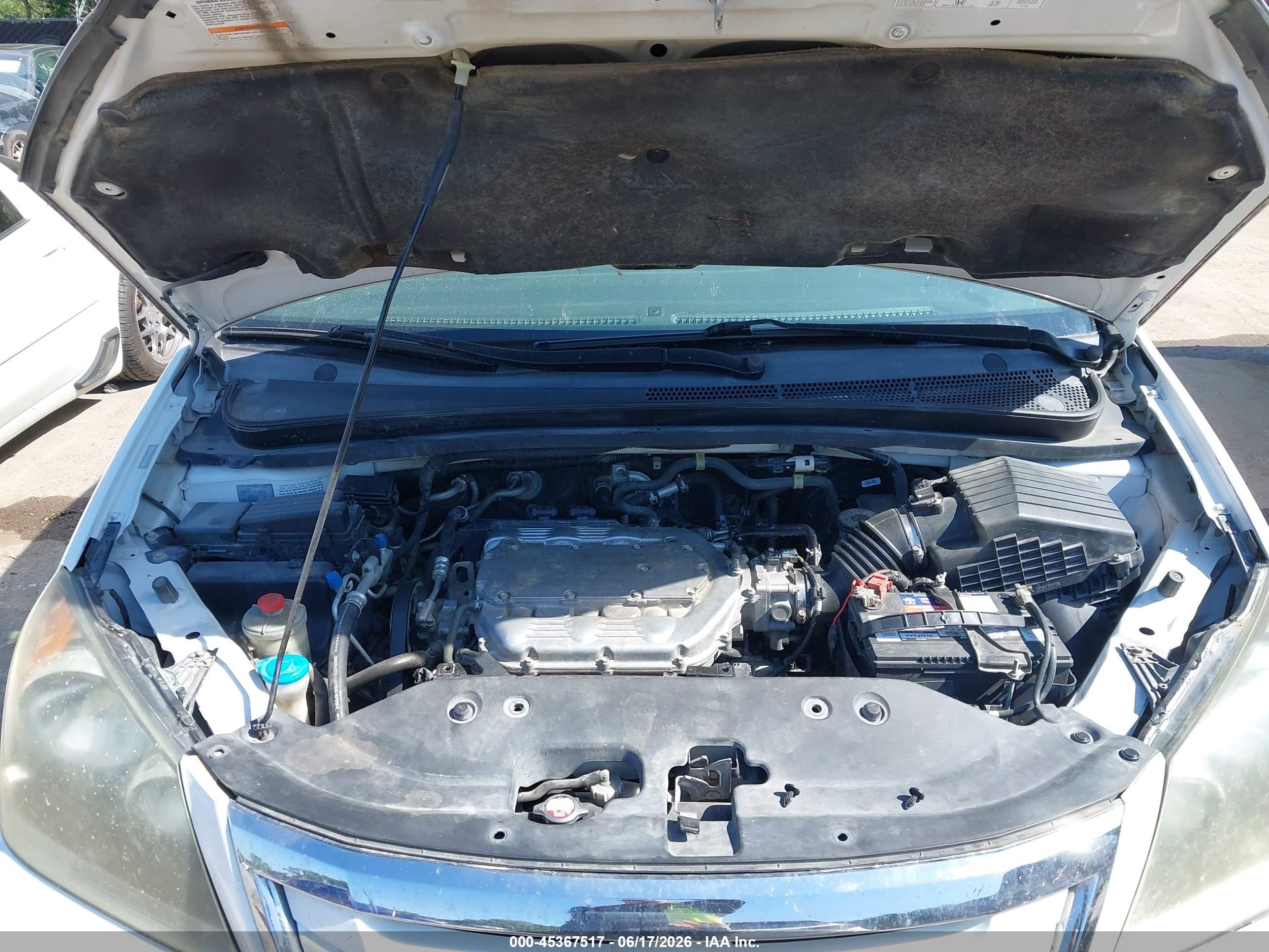 2009 Honda Odyssey Ex-l White vin: 5FNRL38649B401493