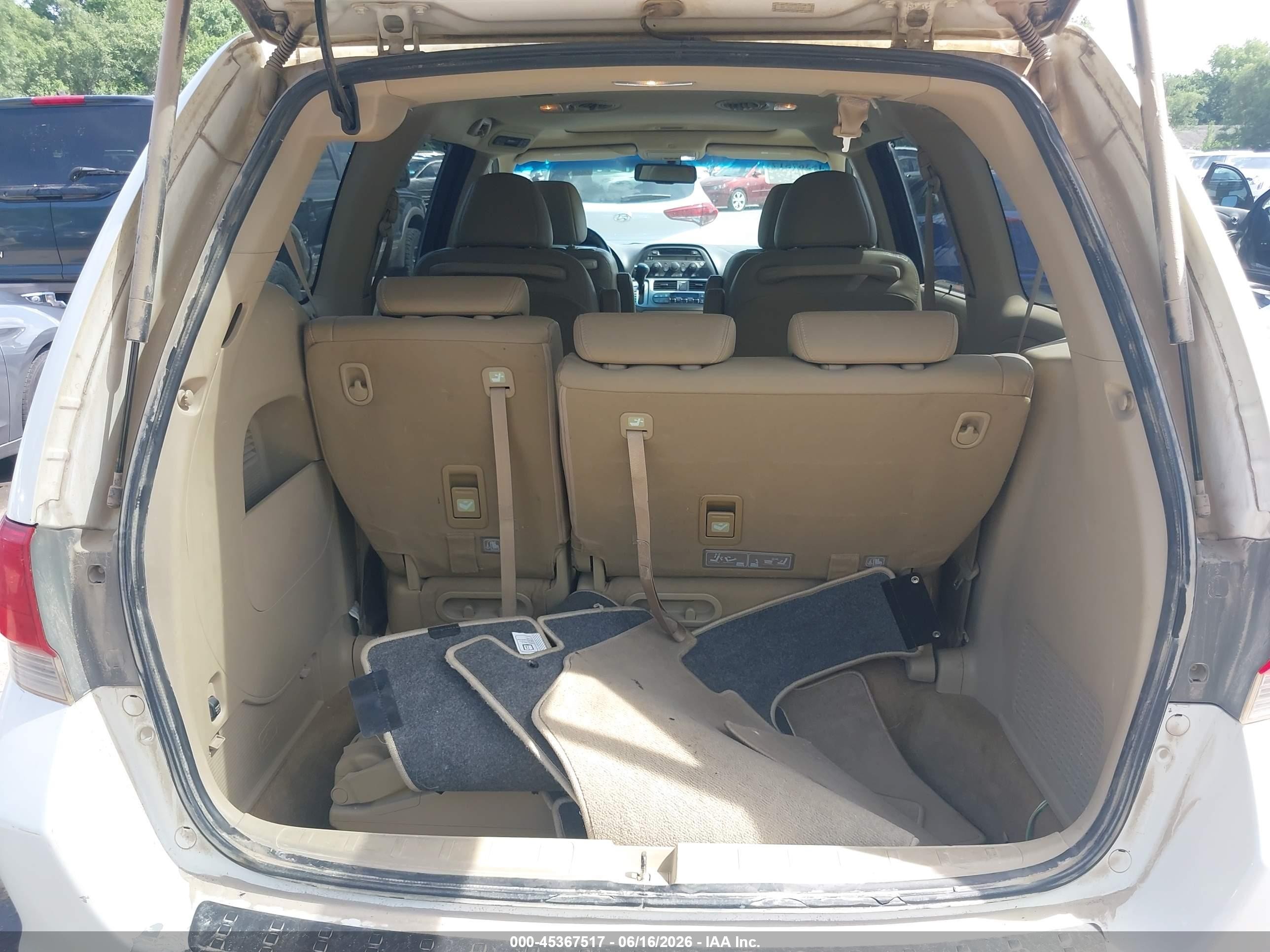 2009 Honda Odyssey Ex-l White vin: 5FNRL38649B401493