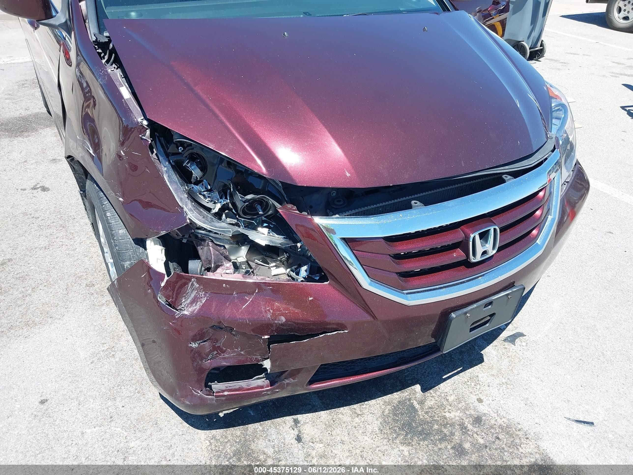 2009 Honda Odyssey Ex-l Burgundy vin: 5FNRL38649B402417