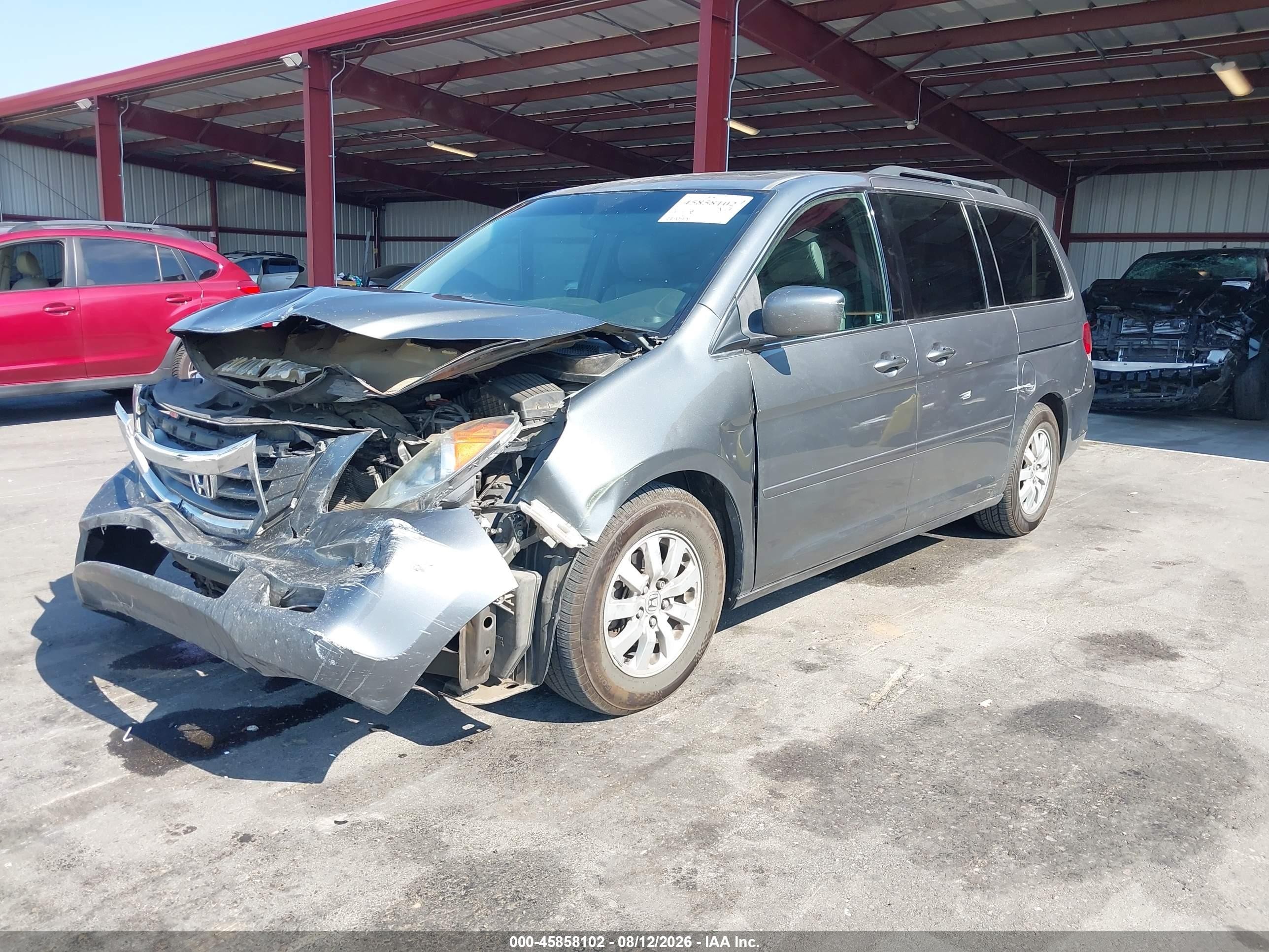 2009 Honda Odyssey Ex-l Gray vin: 5FNRL38649B403387
