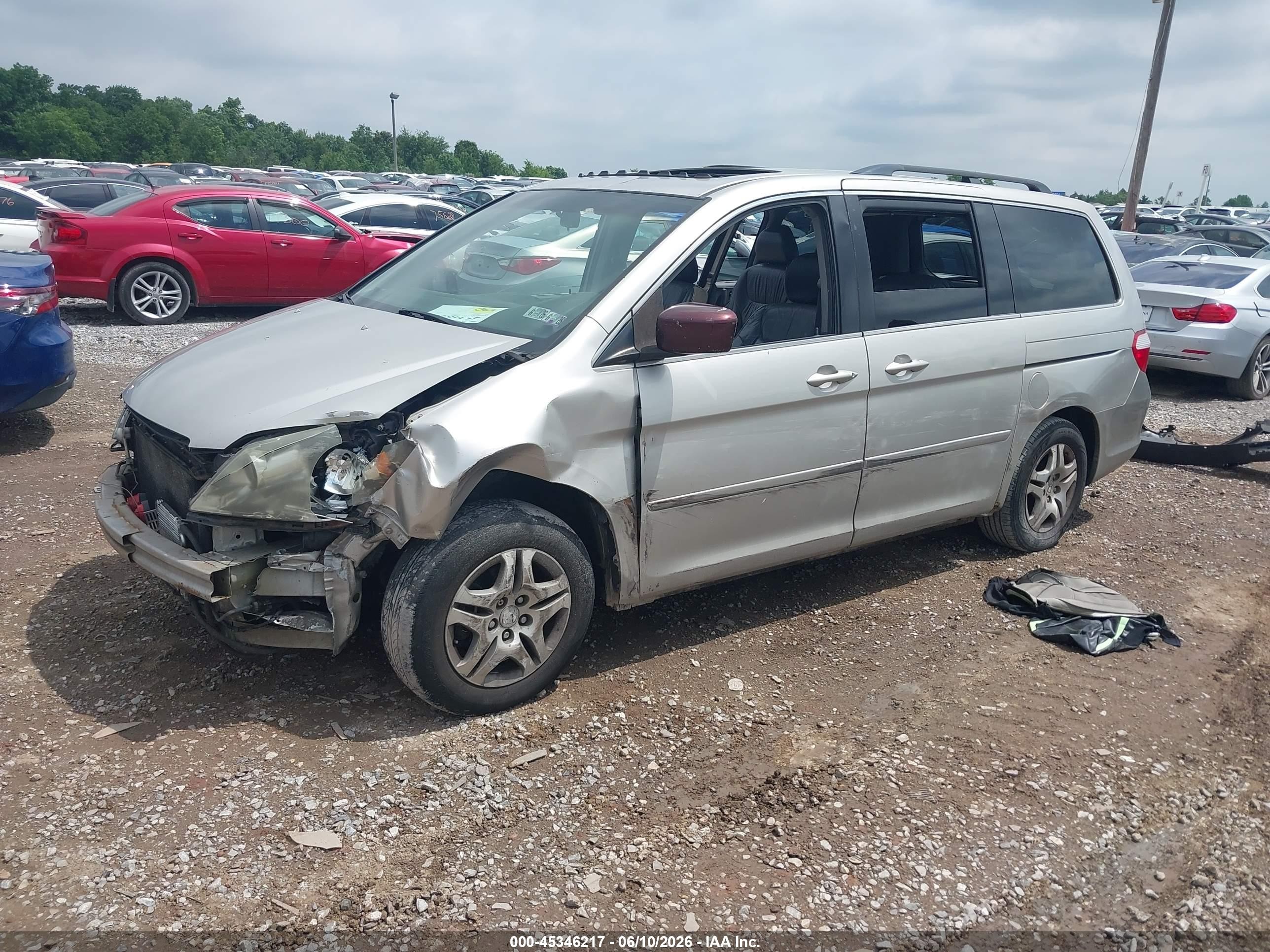 2006 Honda Odyssey Ex-l Gray vin: 5FNRL38656B438631