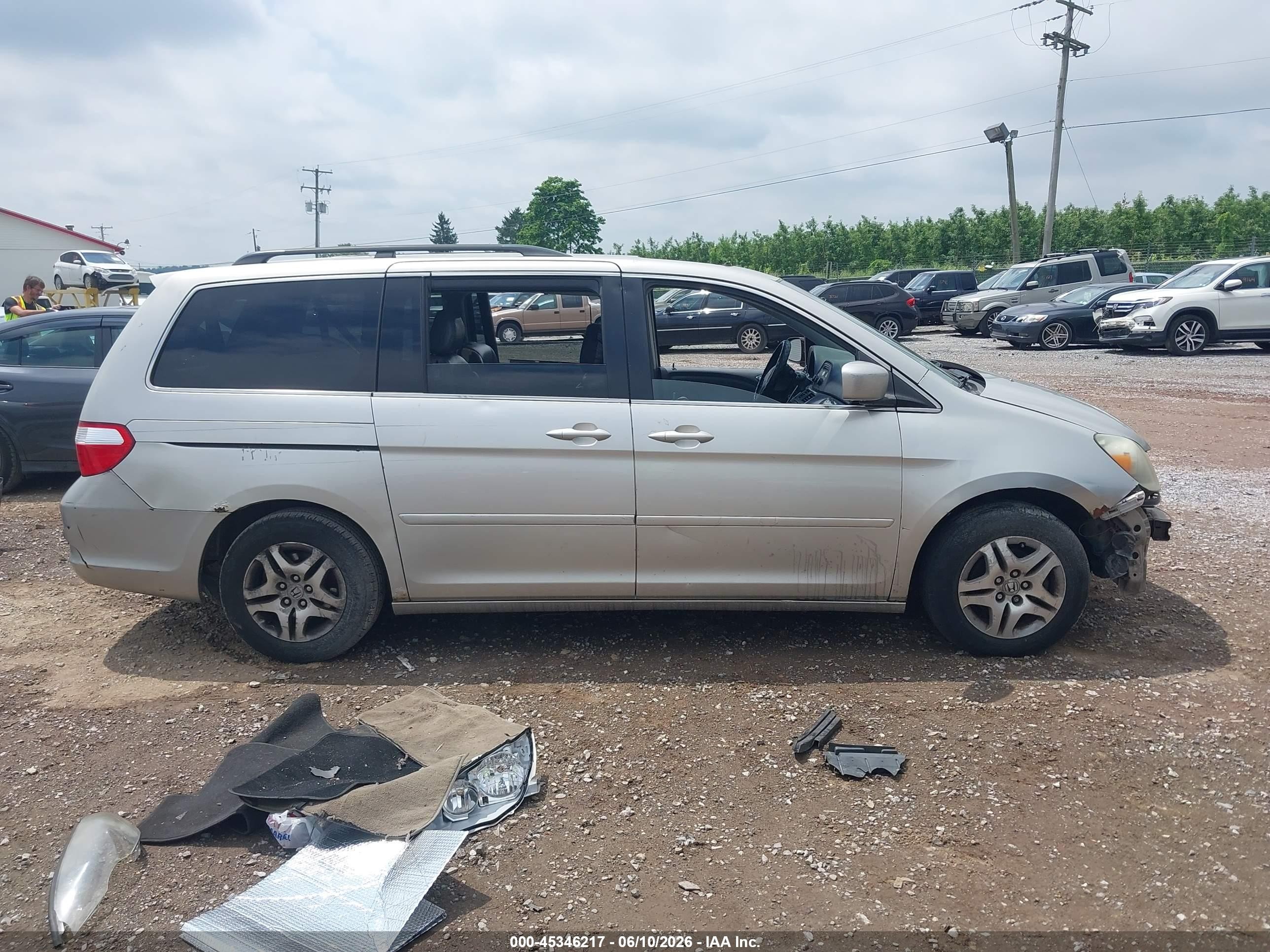 2006 Honda Odyssey Ex-l Gray vin: 5FNRL38656B438631
