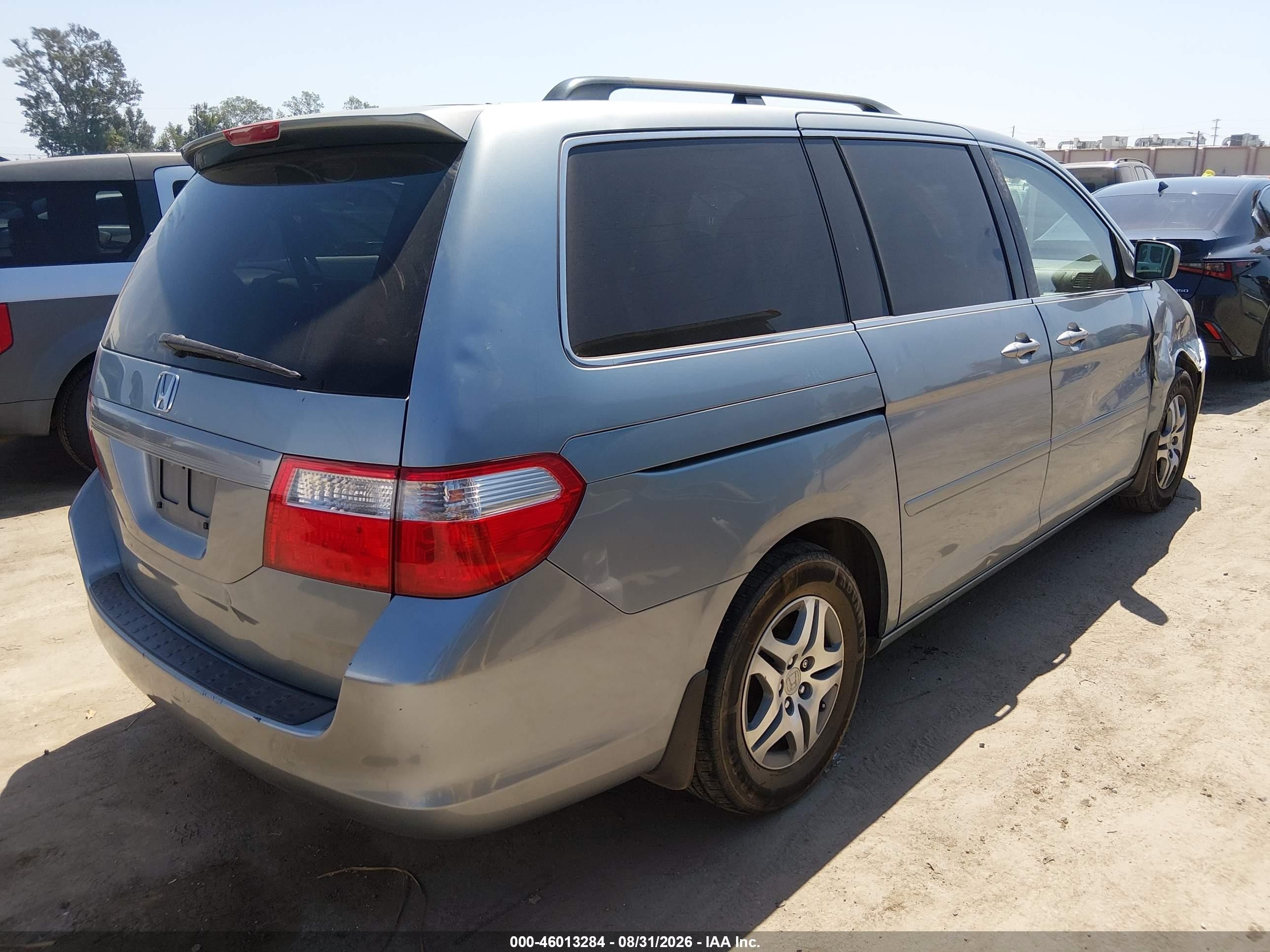 2007 Honda Odyssey Ex-l Light Blue vin: 5FNRL38657B018563