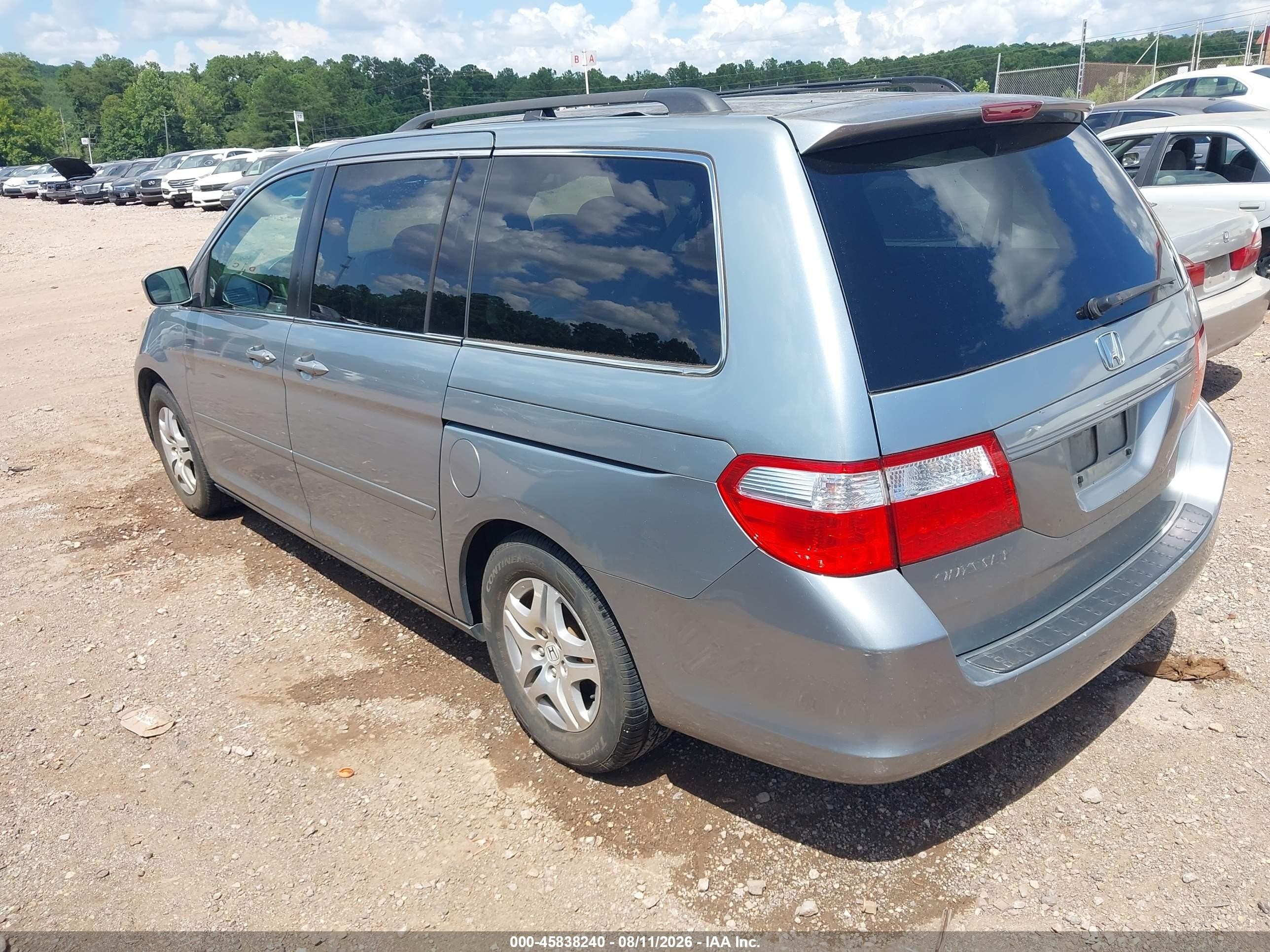 2007 Honda Odyssey Ex-l Light Blue vin: 5FNRL38657B072218
