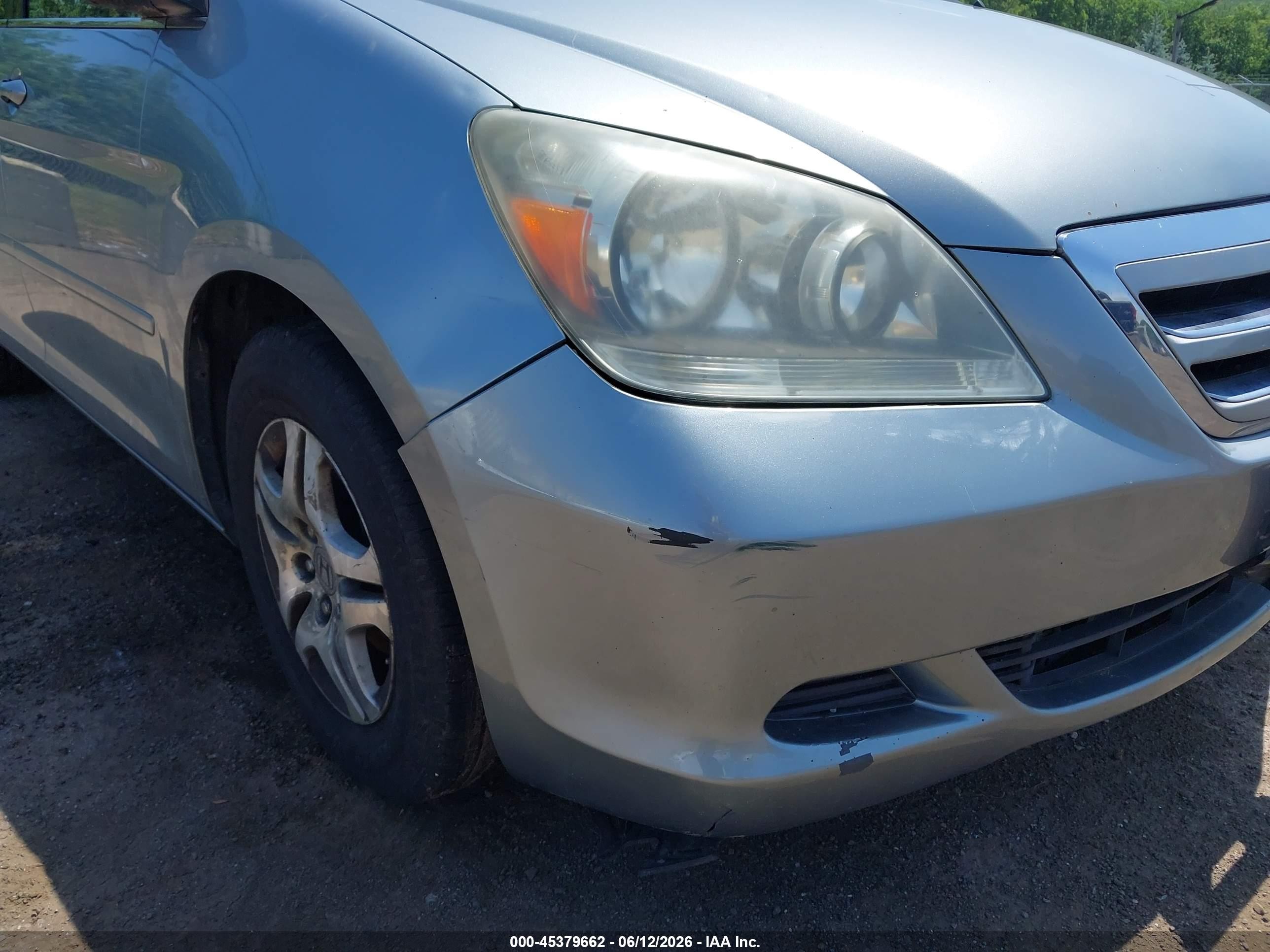 2007 Honda Odyssey Ex-l Серый vin: 5FNRL38657B126987