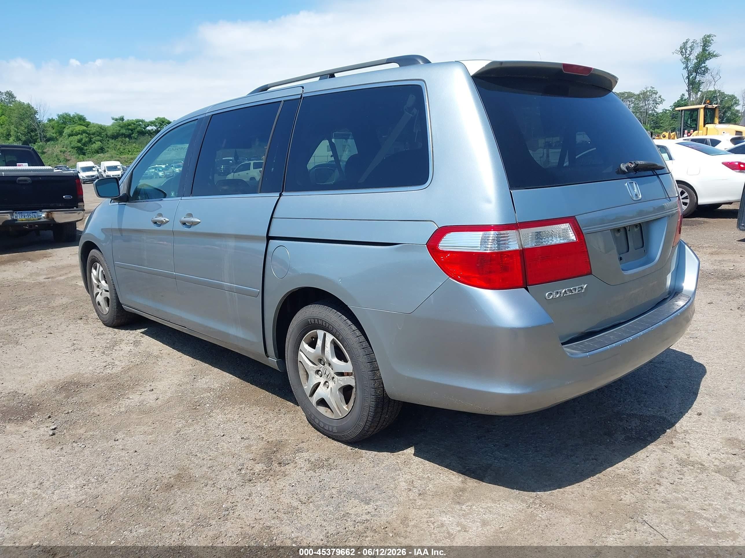 2007 Honda Odyssey Ex-l Серый vin: 5FNRL38657B126987