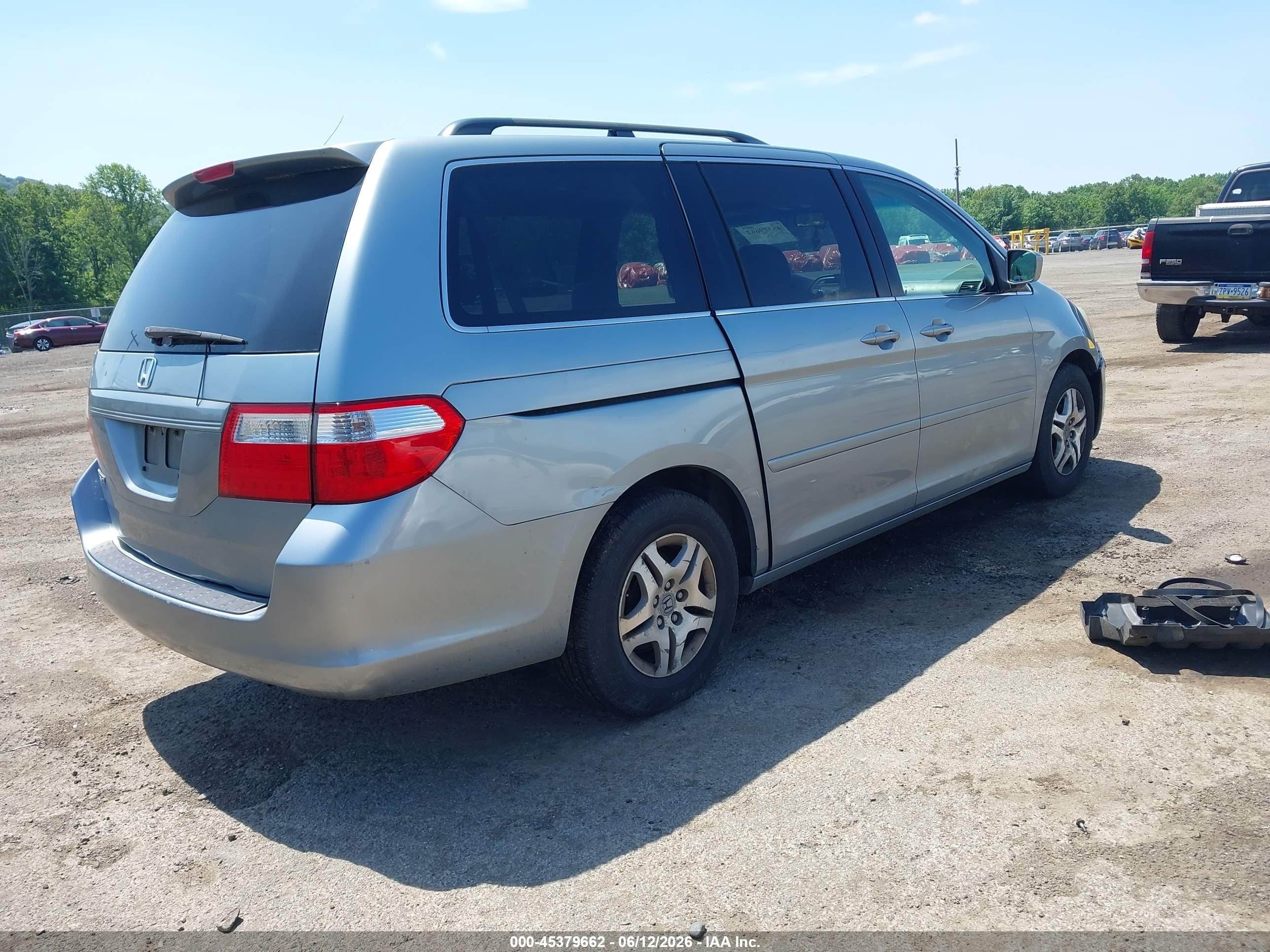 2007 Honda Odyssey Ex-l Серый vin: 5FNRL38657B126987