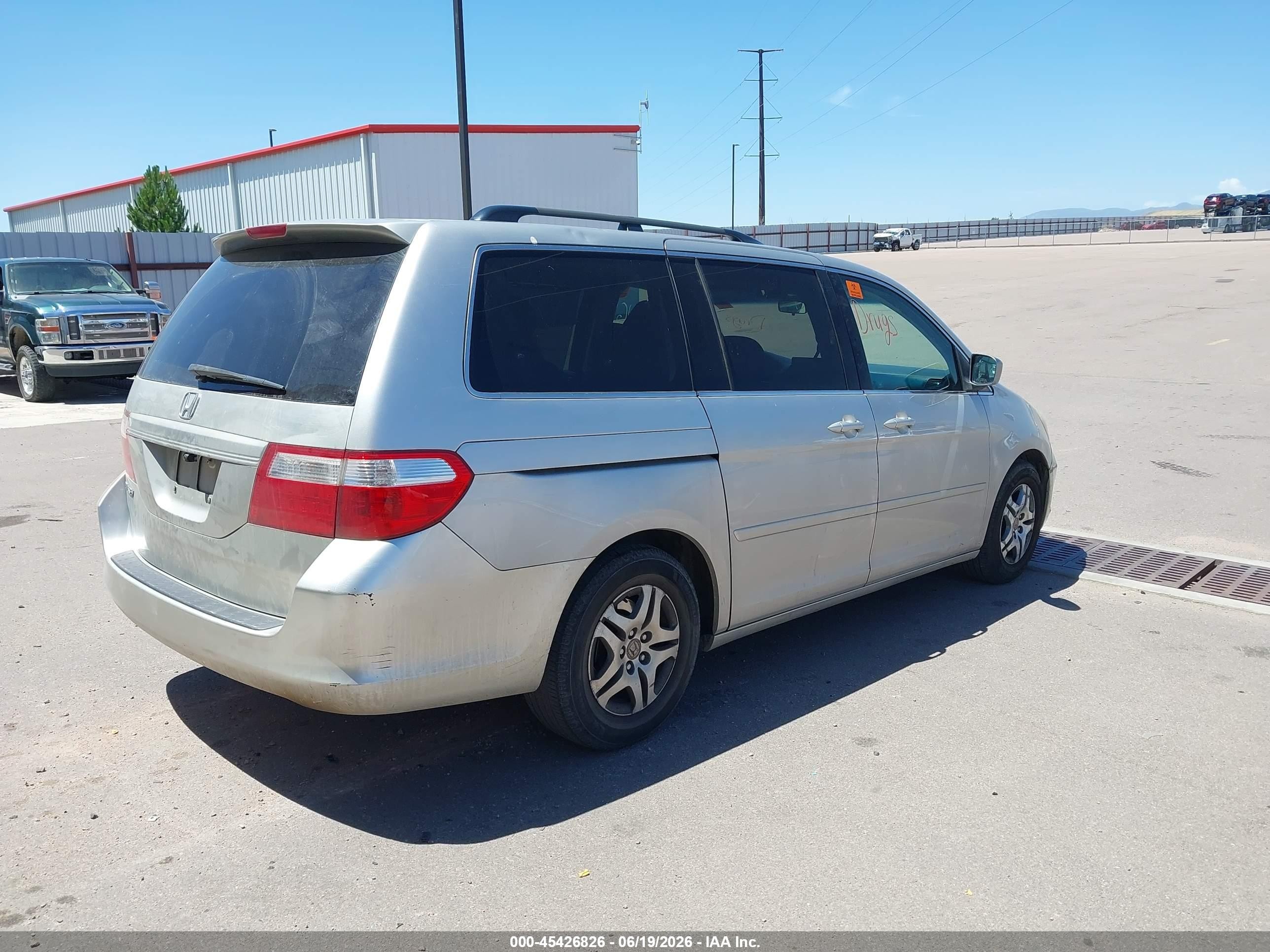 2007 Honda Odyssey Ex-l Silver vin: 5FNRL38657B424150