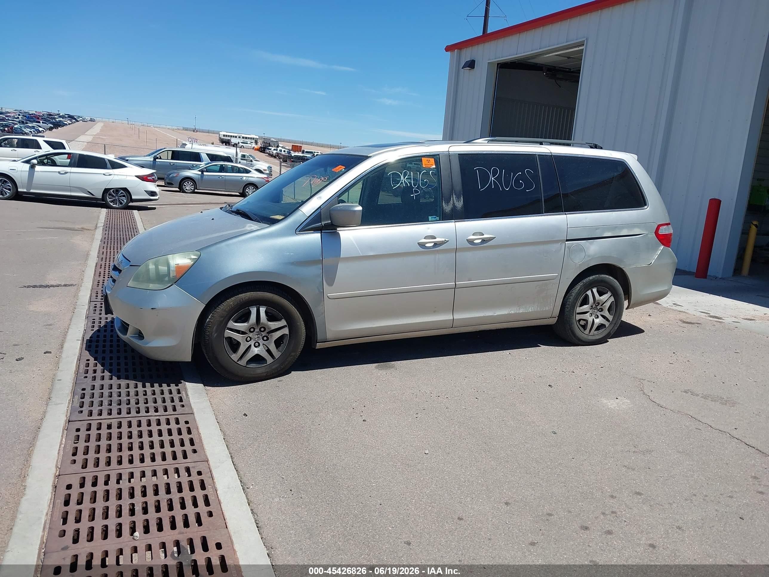 2007 Honda Odyssey Ex-l Silver vin: 5FNRL38657B424150