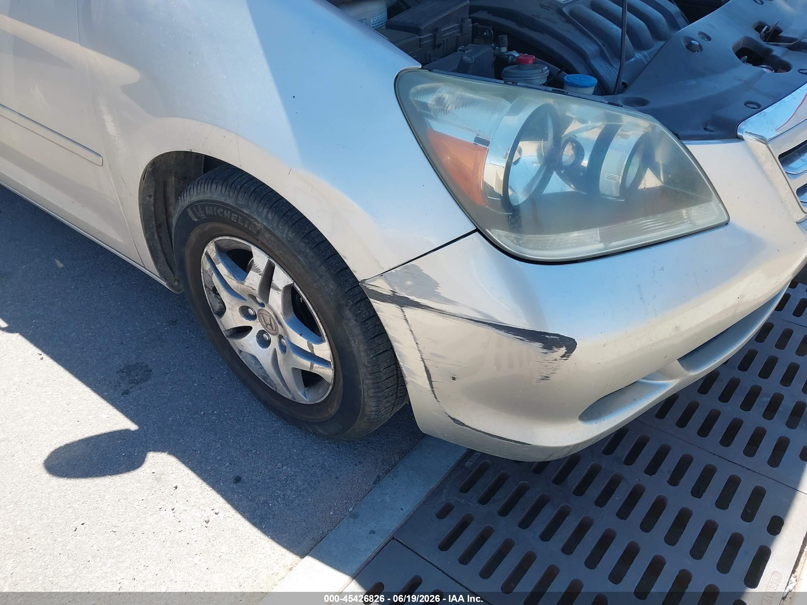 2007 Honda Odyssey Ex-l Silver vin: 5FNRL38657B424150