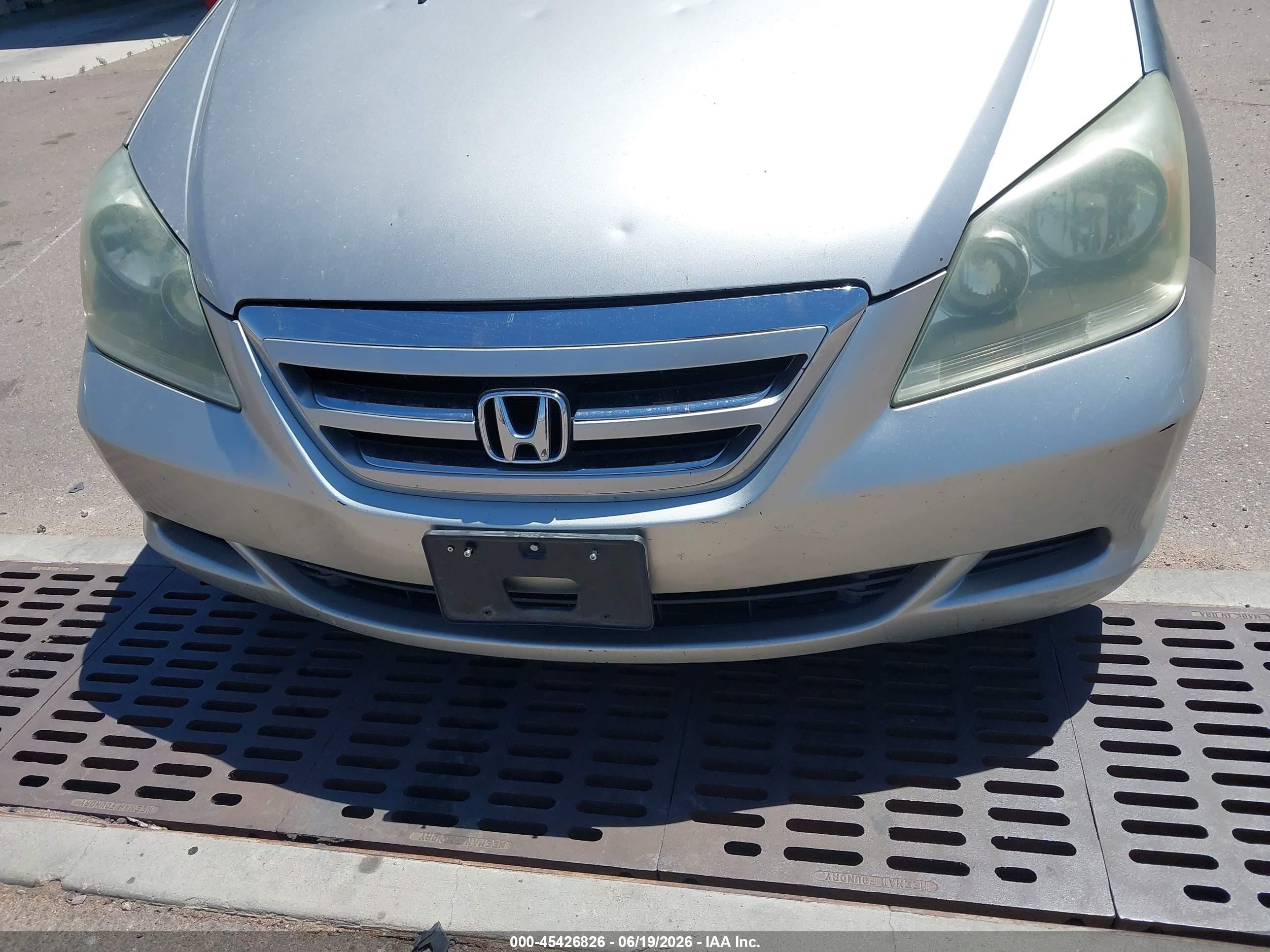 2007 Honda Odyssey Ex-l Silver vin: 5FNRL38657B424150