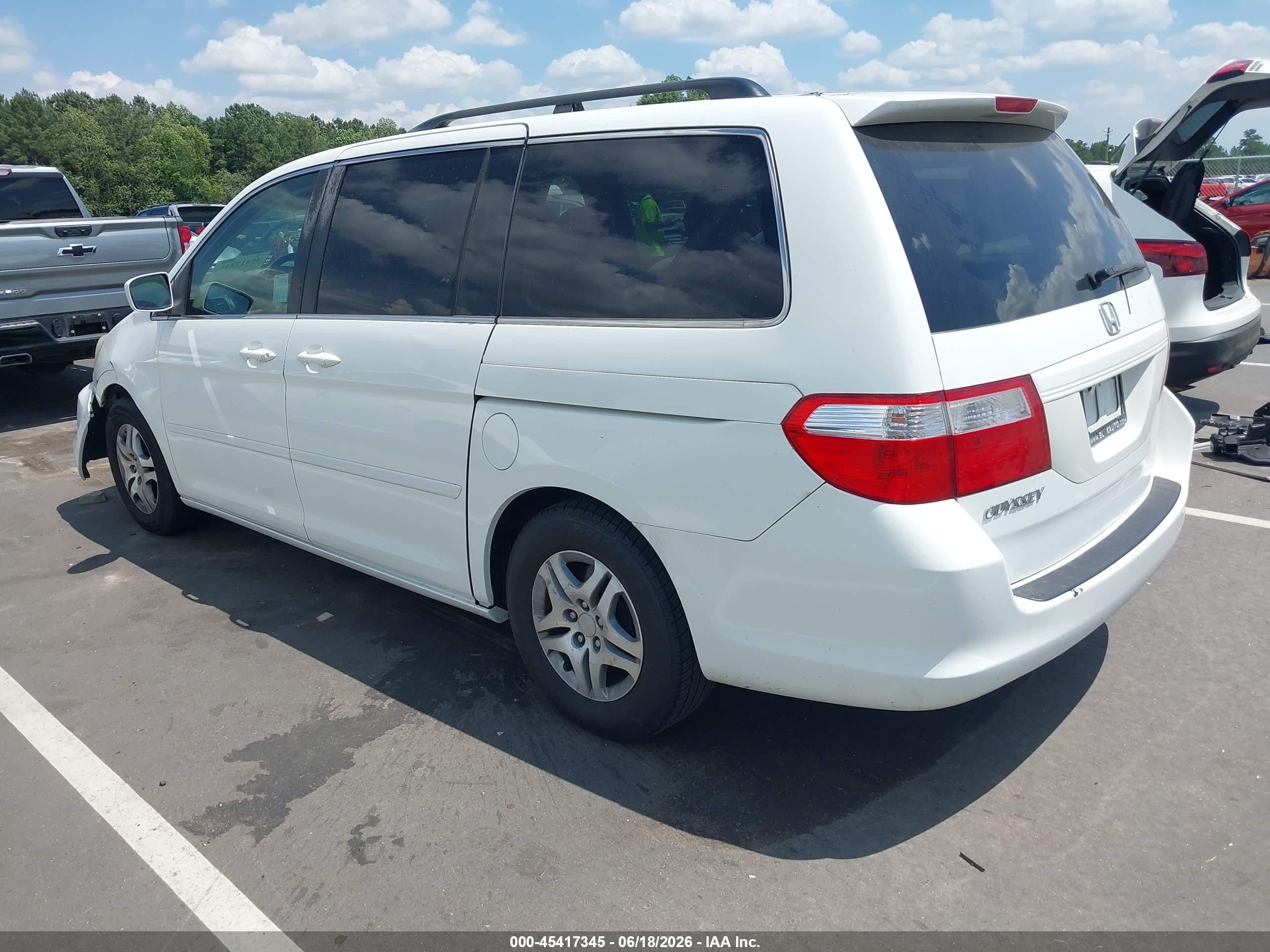 2007 Honda Odyssey Ex-l Белый vin: 5FNRL38657B426576