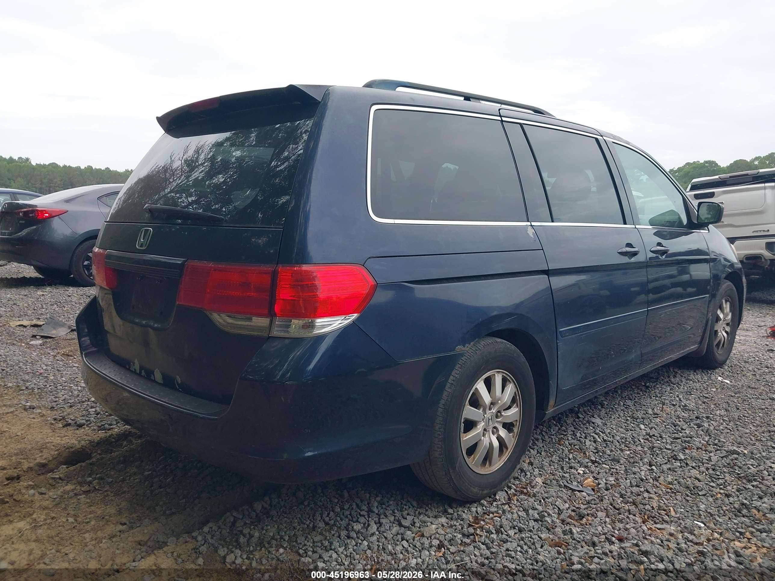 2008 Honda Odyssey Ex-l Blue vin: 5FNRL38658B054190