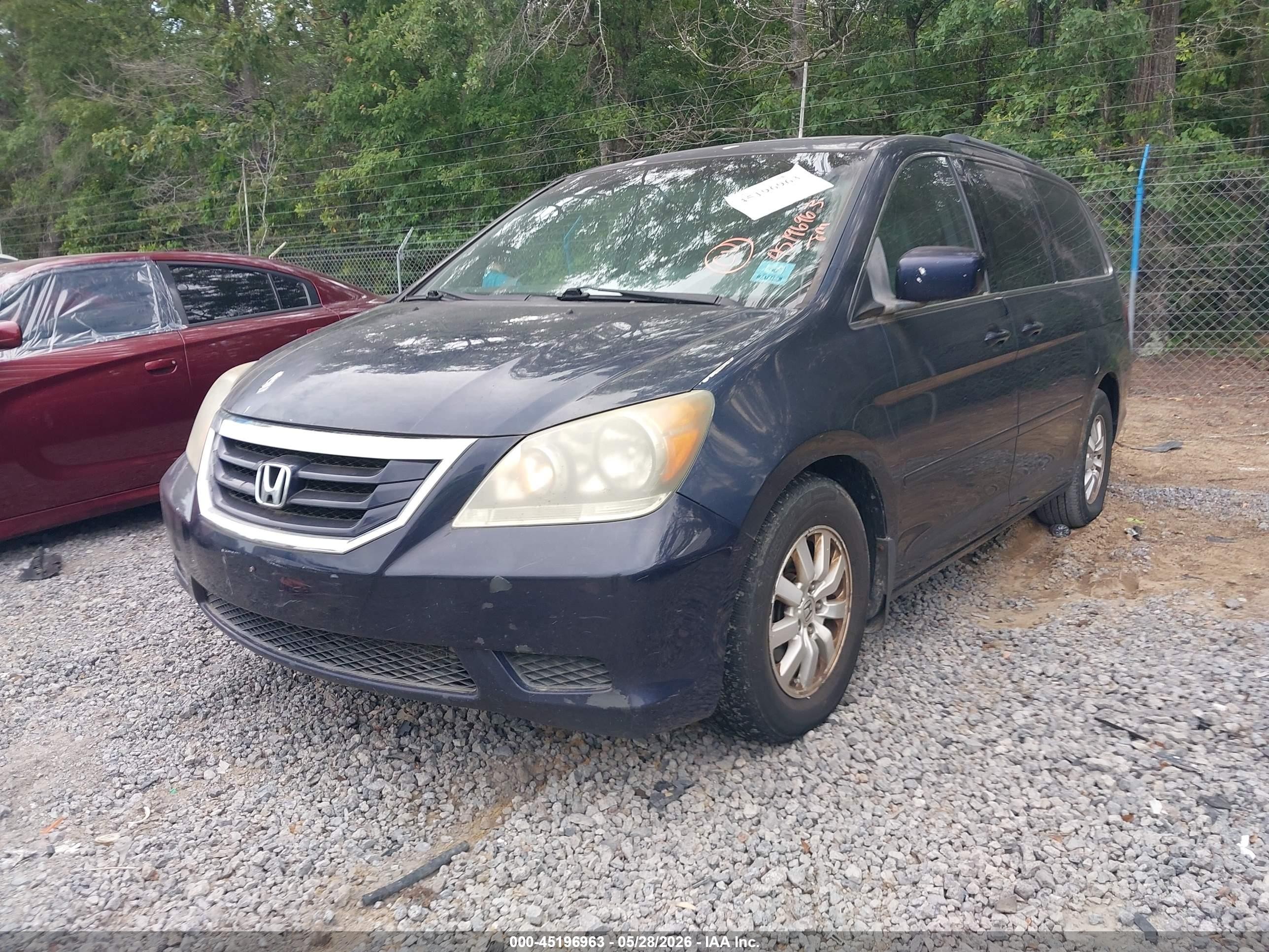 2008 Honda Odyssey Ex-l Blue vin: 5FNRL38658B054190