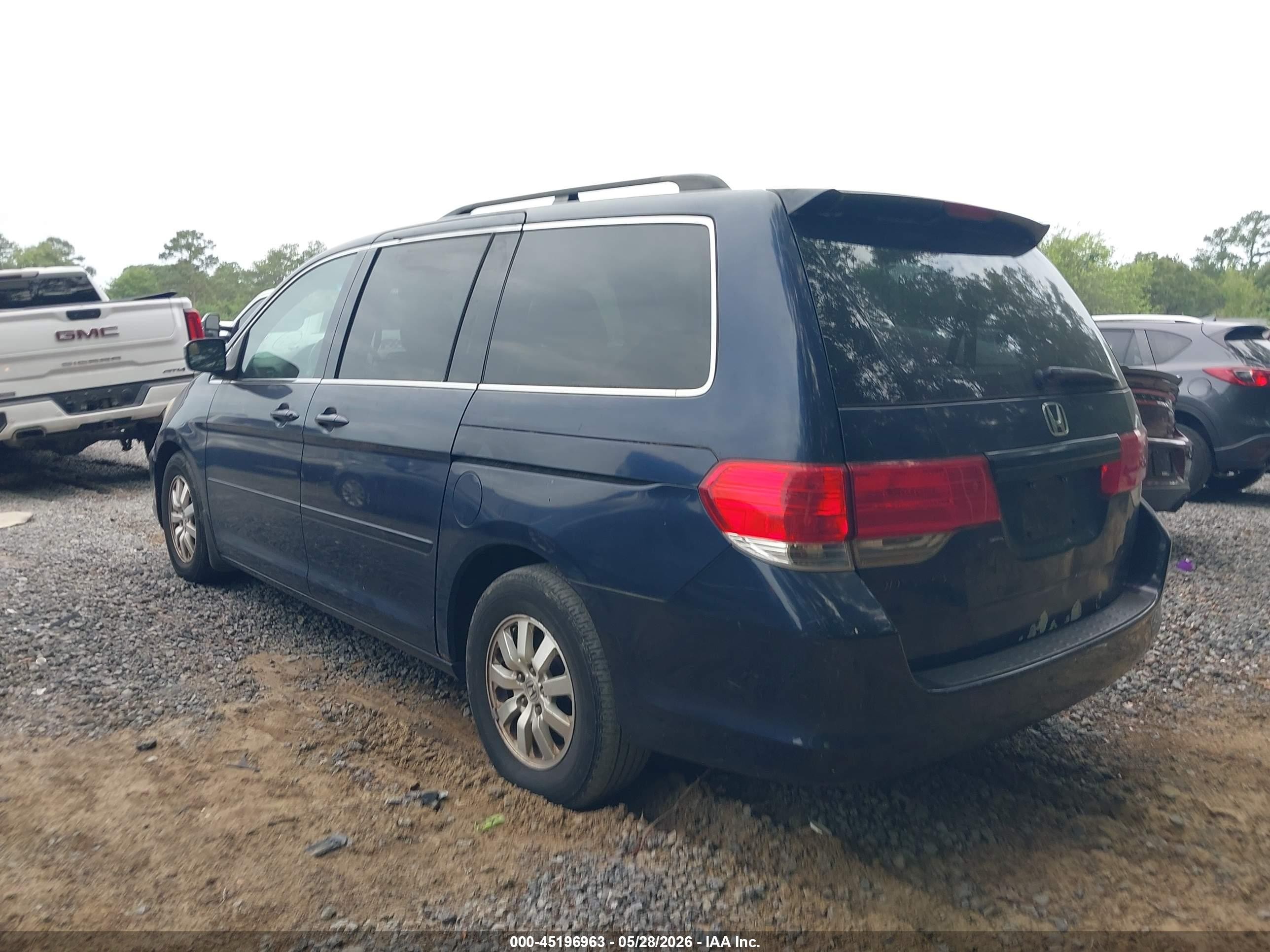 2008 Honda Odyssey Ex-l Blue vin: 5FNRL38658B054190