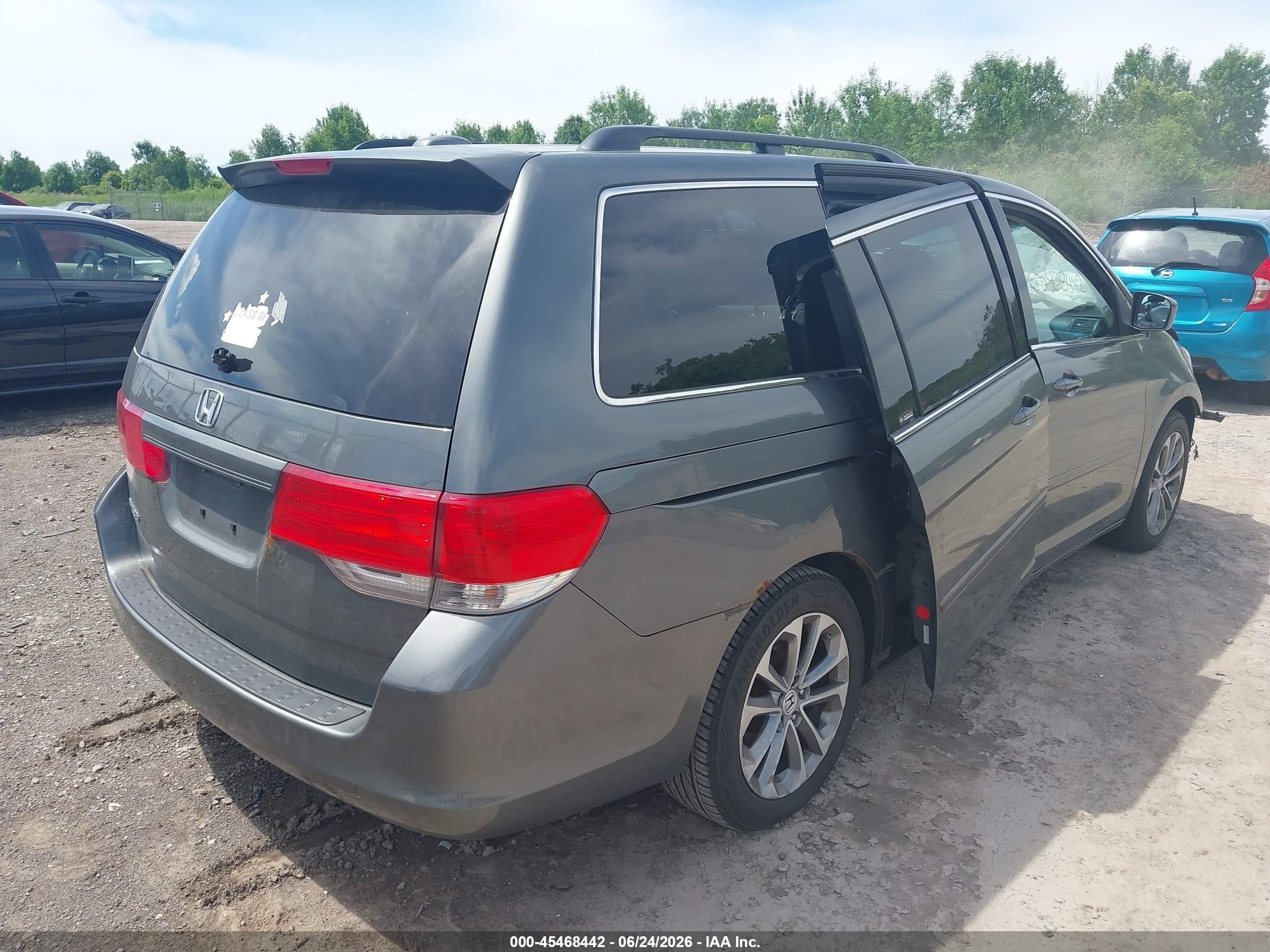 2008 Honda Odyssey Ex-l Gray vin: 5FNRL38658B409813