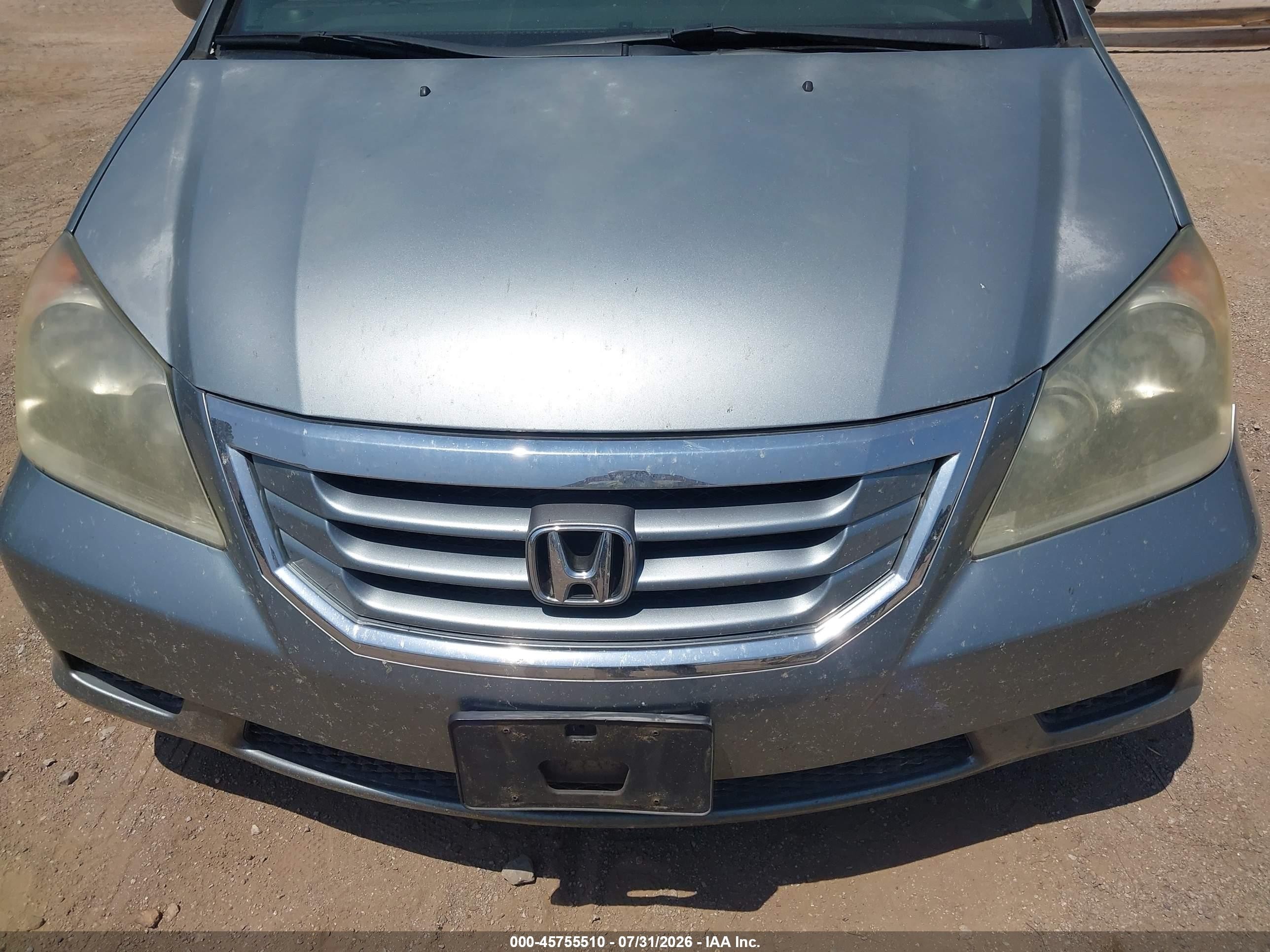 2009 Honda Odyssey Ex-l Light Blue vin: 5FNRL38659B047449