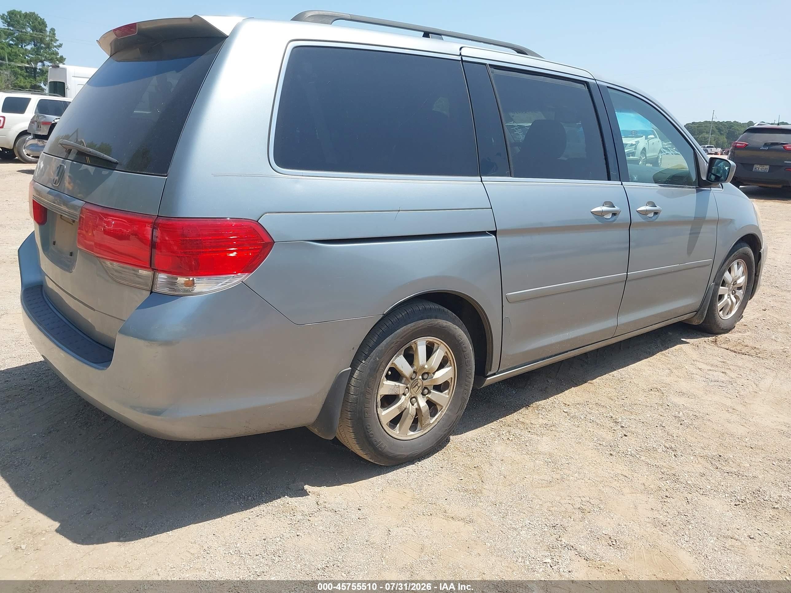2009 Honda Odyssey Ex-l Light Blue vin: 5FNRL38659B047449