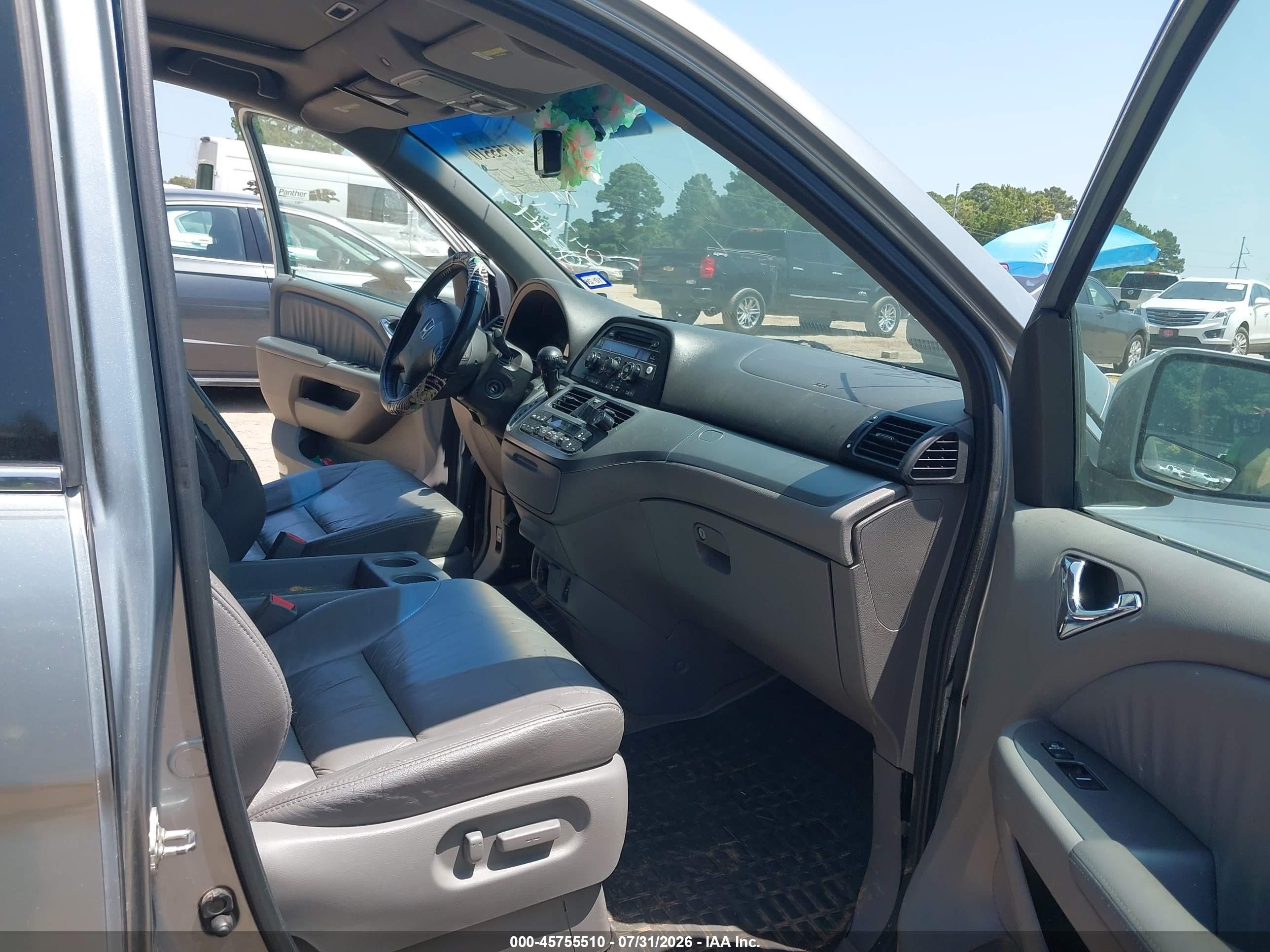 2009 Honda Odyssey Ex-l Light Blue vin: 5FNRL38659B047449