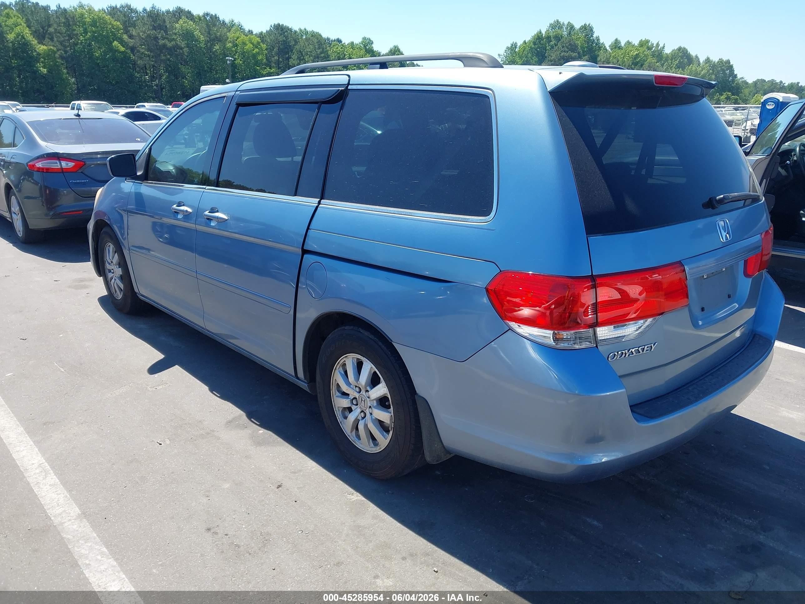 2009 Honda Odyssey Ex-l Light Blue vin: 5FNRL38659B057771