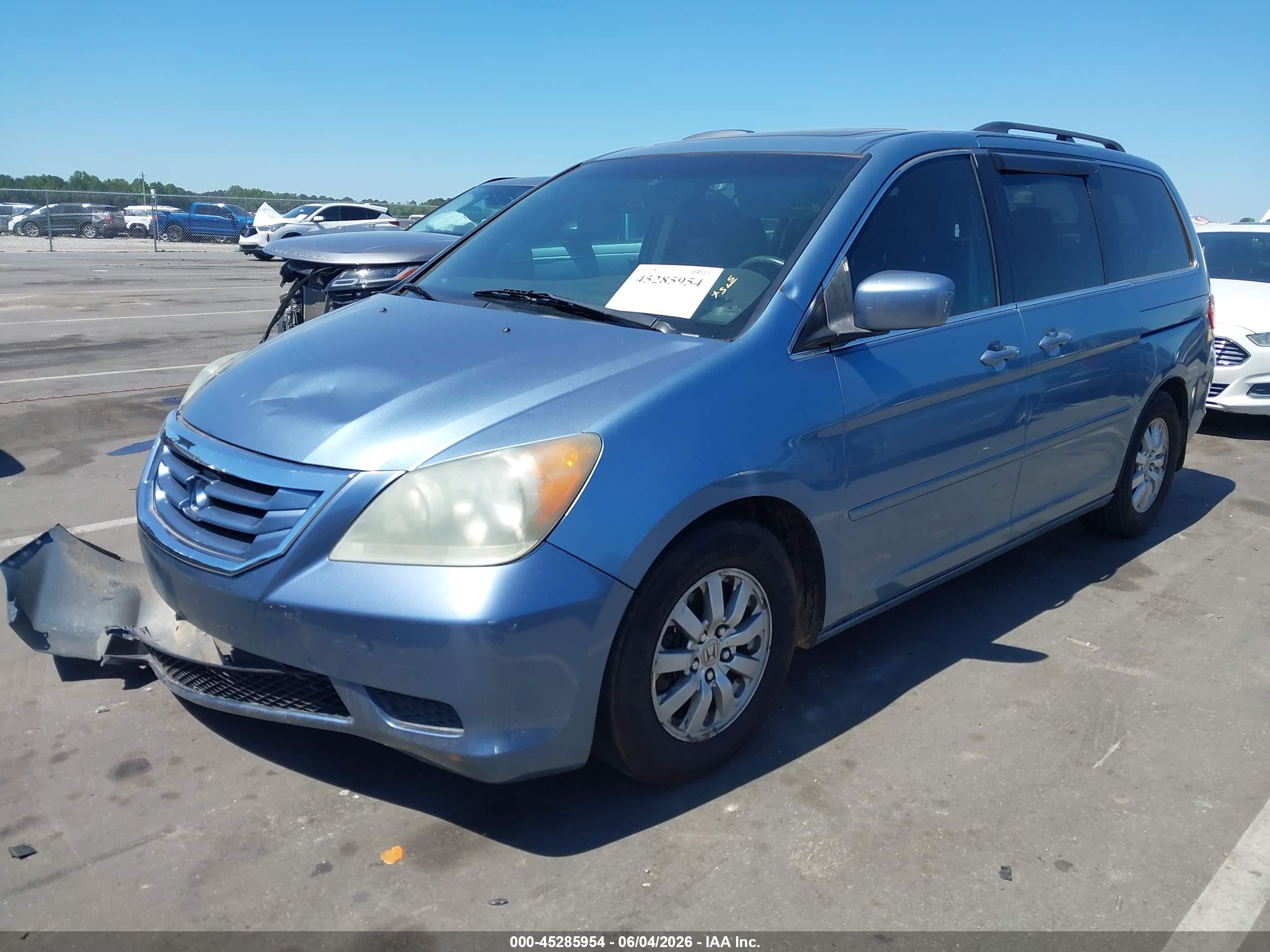 2009 Honda Odyssey Ex-l Light Blue vin: 5FNRL38659B057771