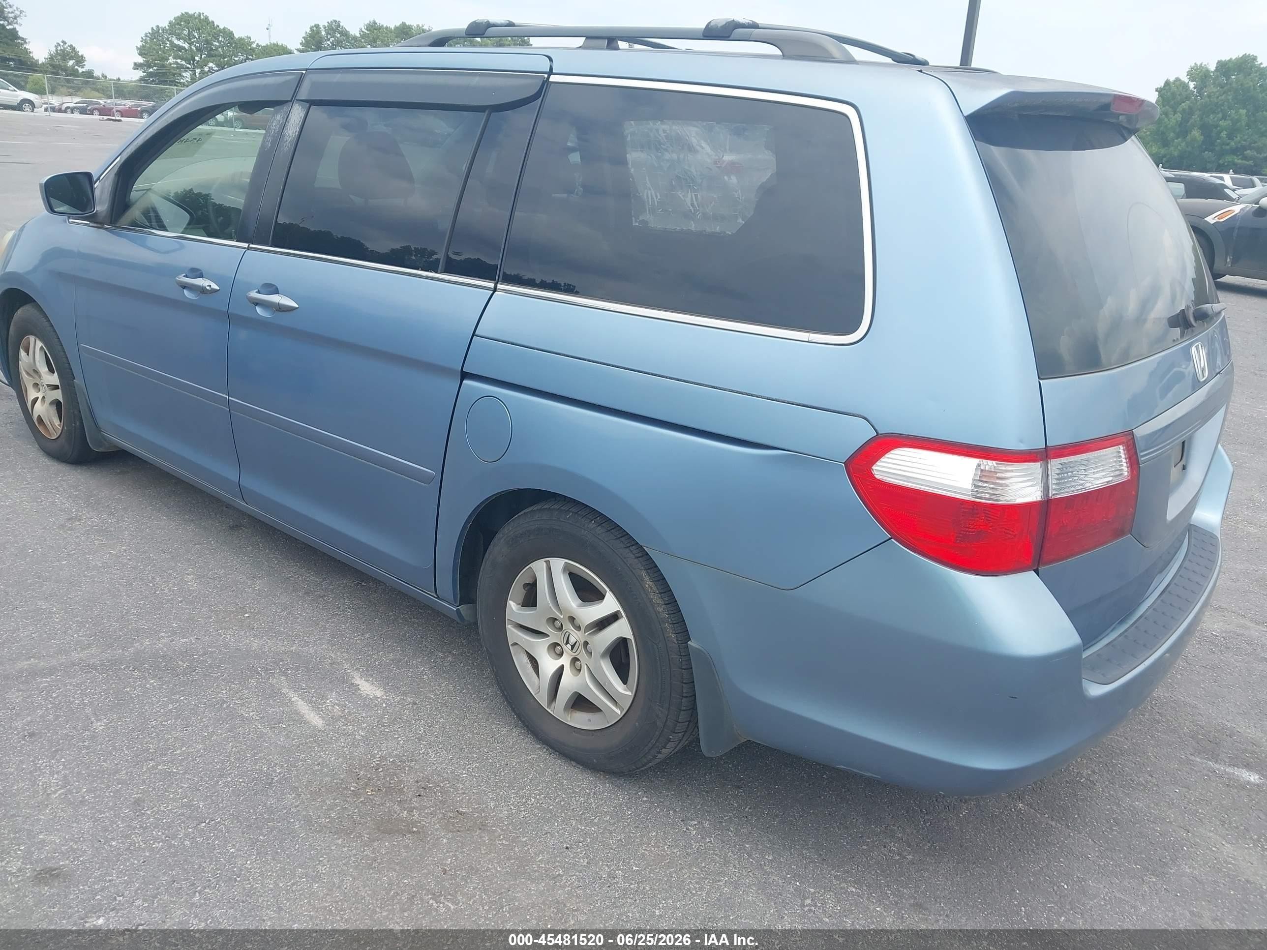 2005 Honda Odyssey Ex-l Light Blue vin: 5FNRL38665B090577