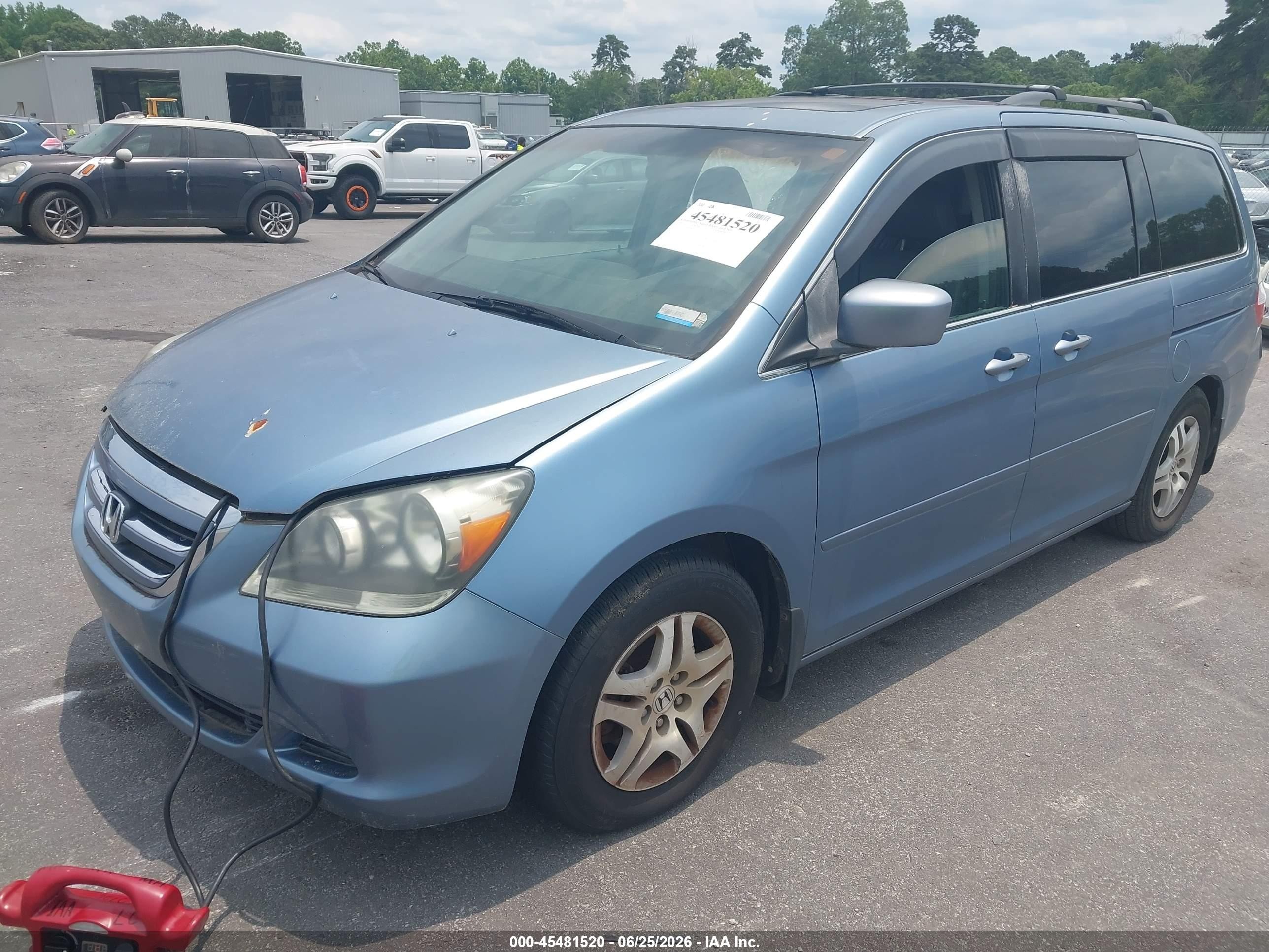 2005 Honda Odyssey Ex-l Light Blue vin: 5FNRL38665B090577