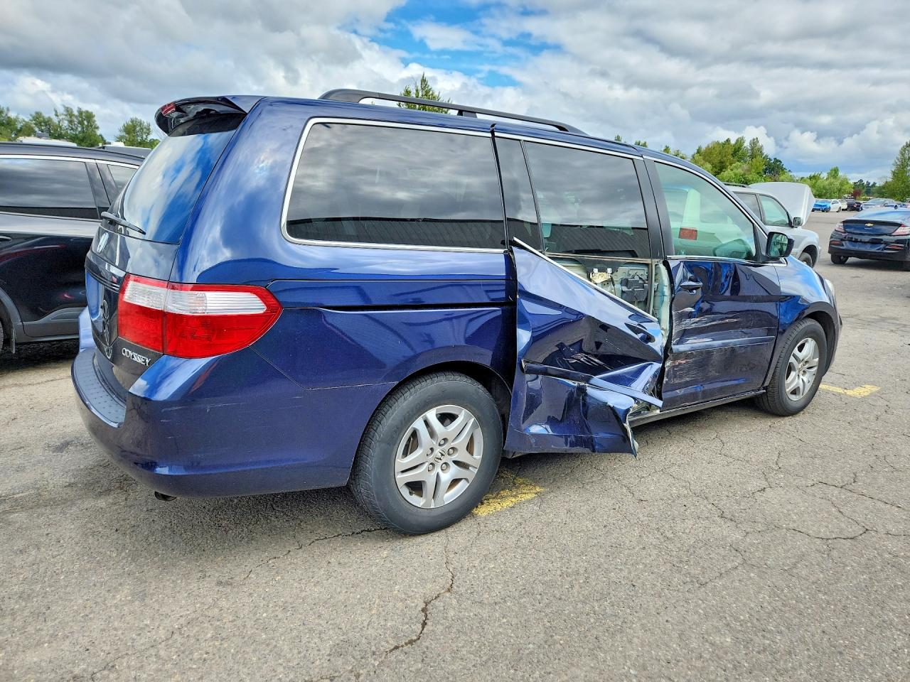 2005 Honda Odyssey Exl Синий vin: 5FNRL38665B108754