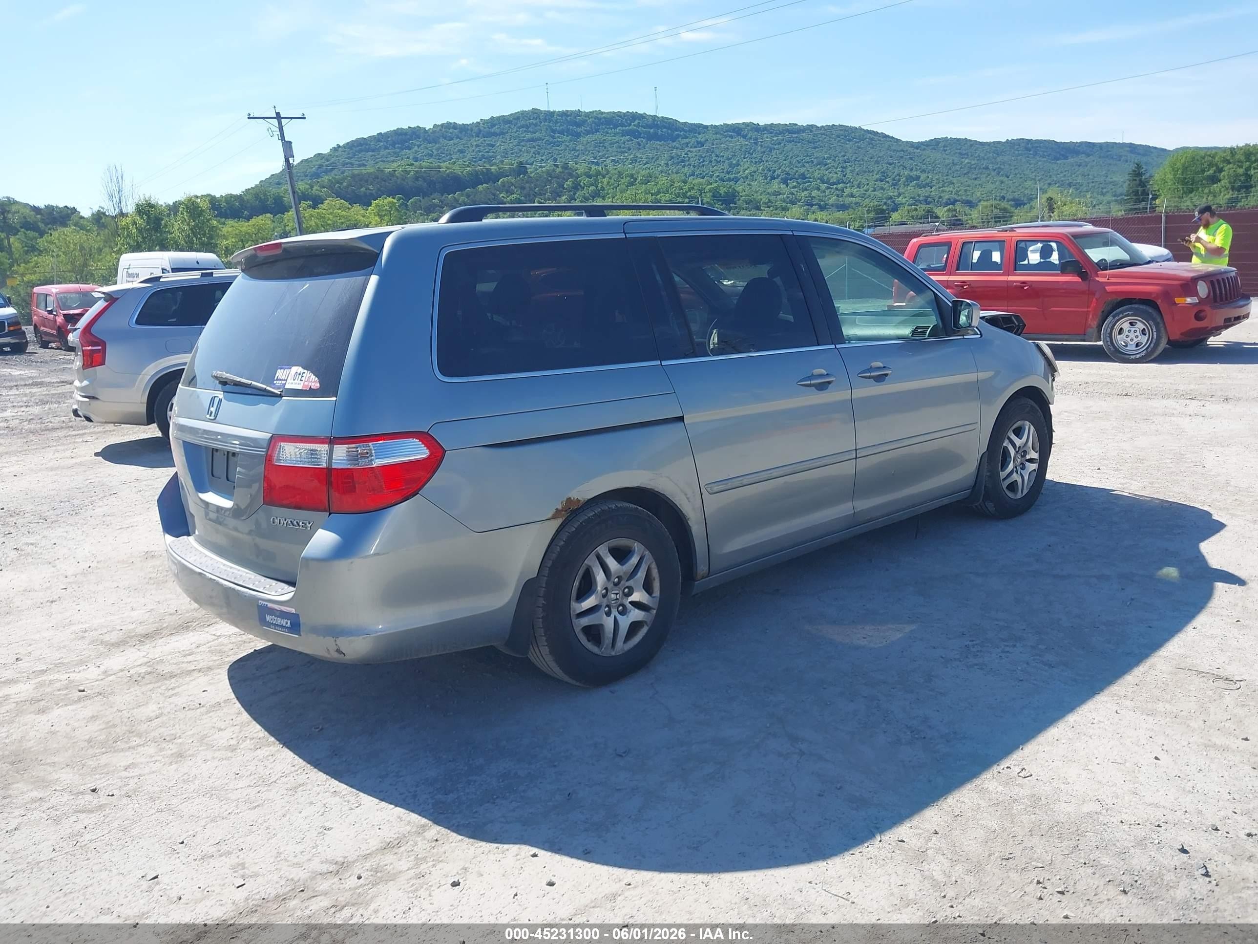 2005 Honda Odyssey Ex-l Light Blue vin: 5FNRL38665B133492