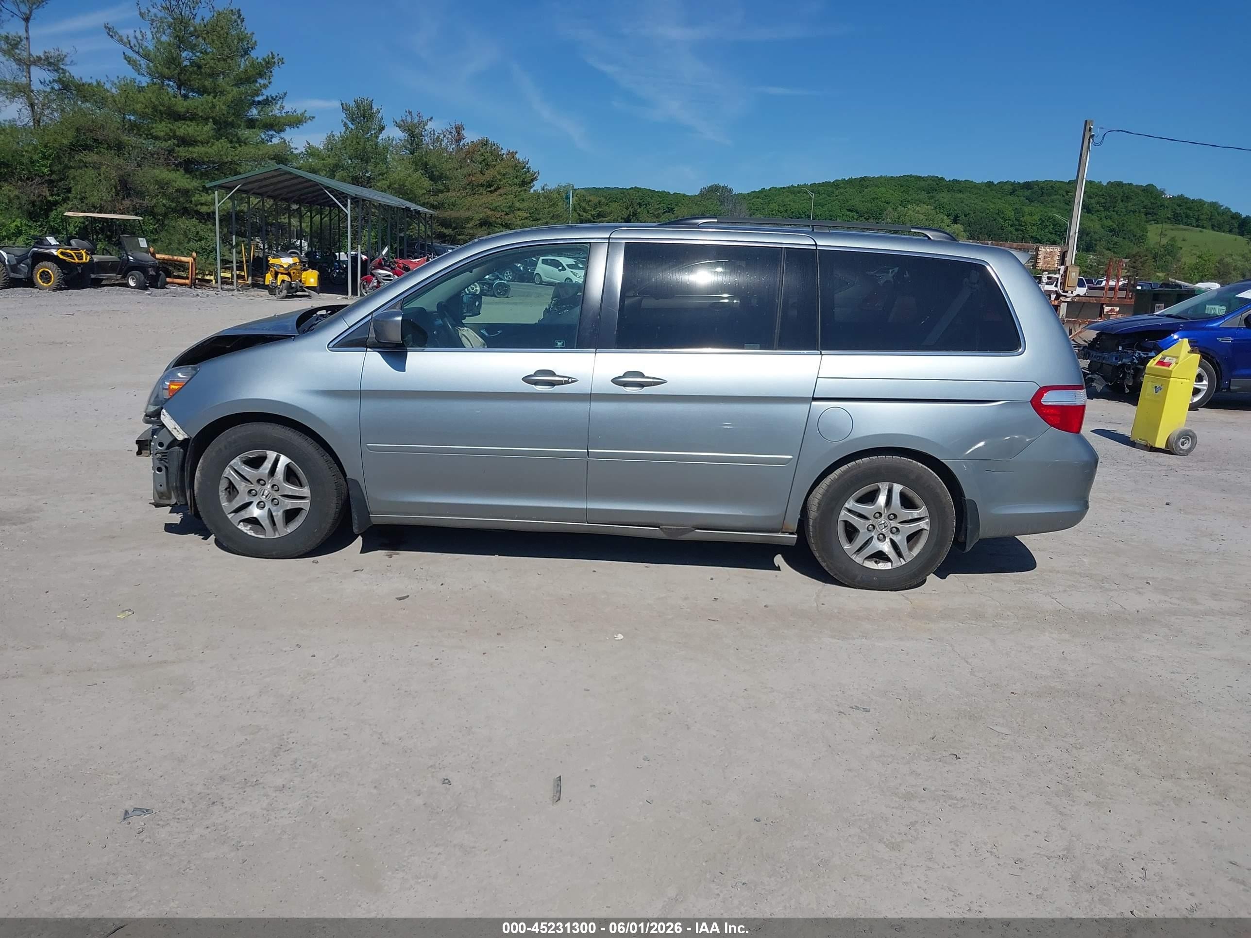 2005 Honda Odyssey Ex-l Light Blue vin: 5FNRL38665B133492