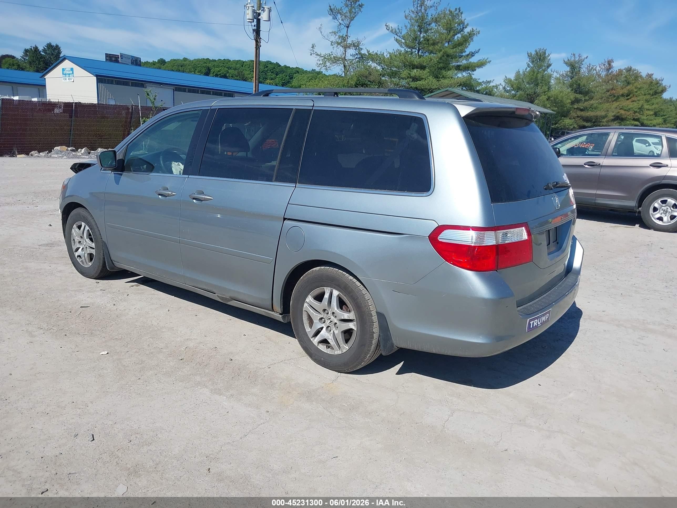 2005 Honda Odyssey Ex-l Light Blue vin: 5FNRL38665B133492