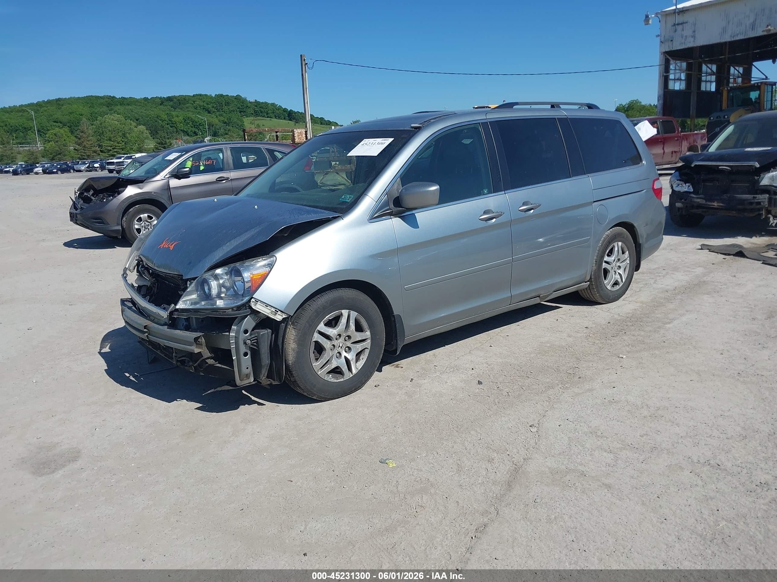 2005 Honda Odyssey Ex-l Light Blue vin: 5FNRL38665B133492