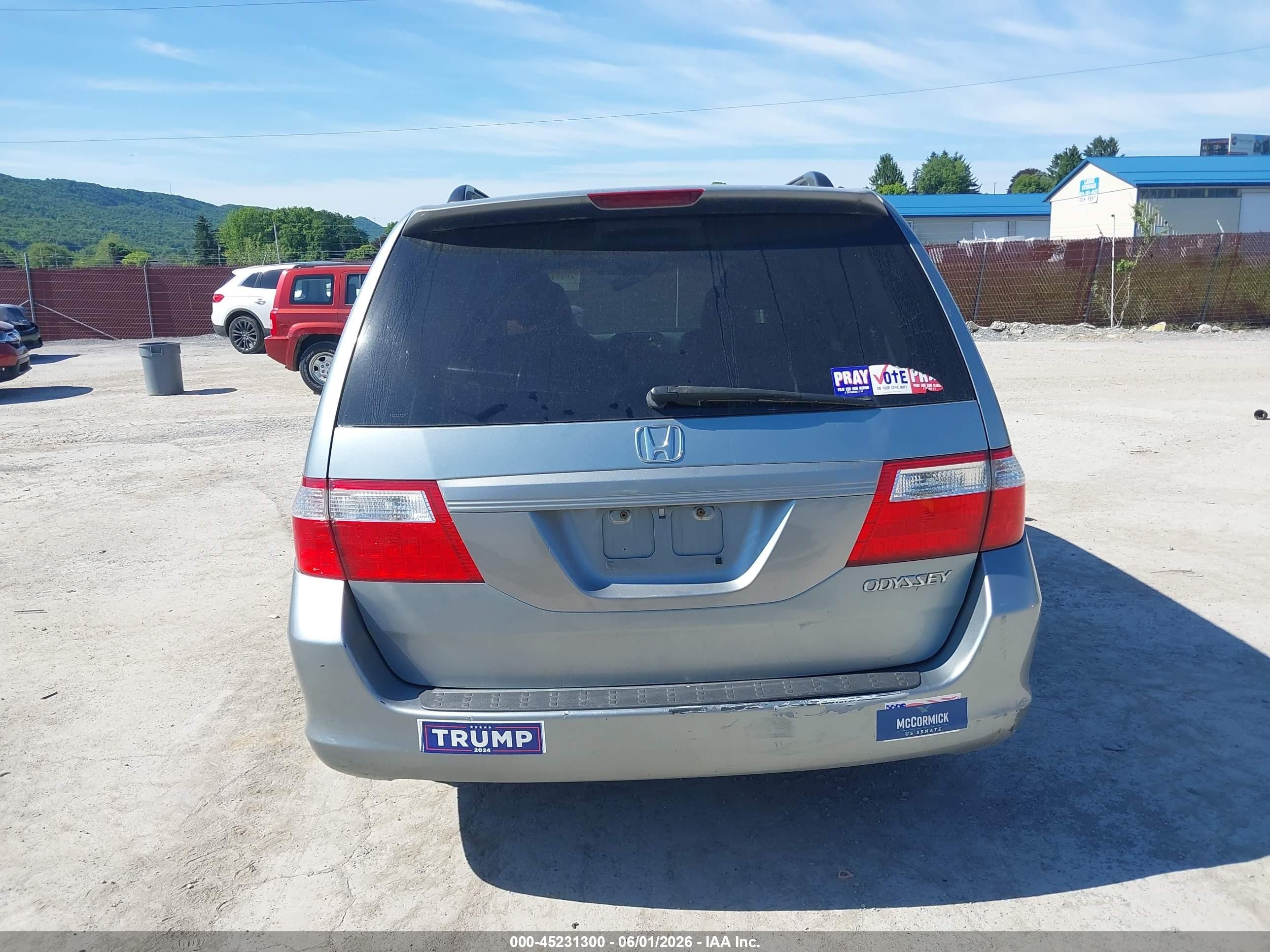2005 Honda Odyssey Ex-l Light Blue vin: 5FNRL38665B133492
