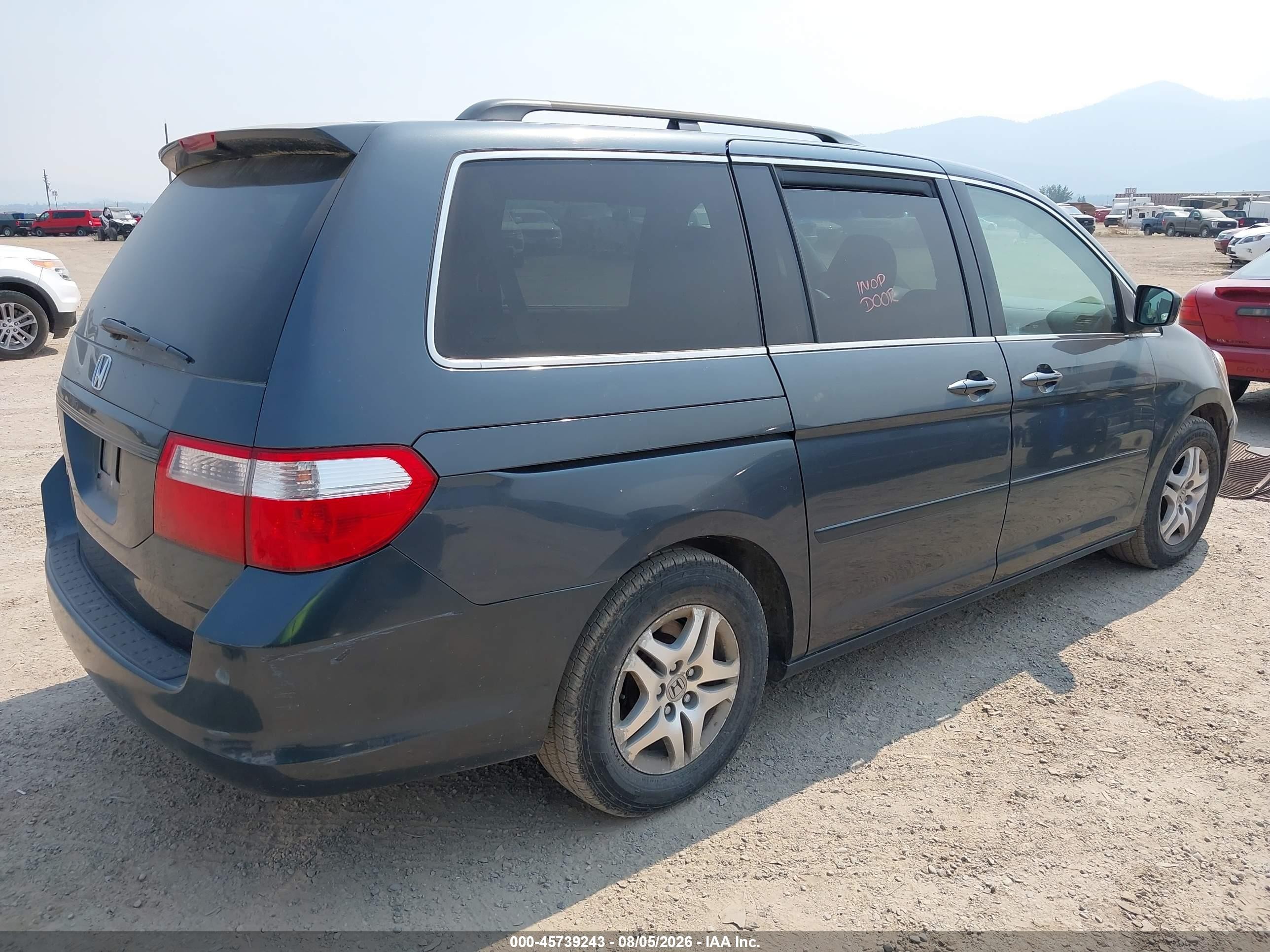 2006 Honda Odyssey Ex-l Blue vin: 5FNRL38666B461075