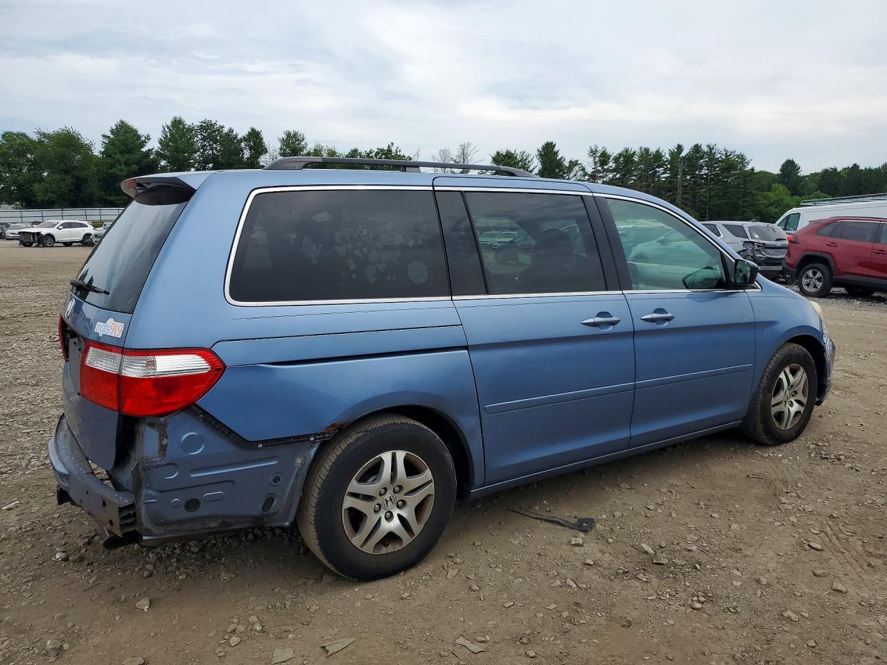 2007 Honda Odyssey Exl Синий vin: 5FNRL38667B017146