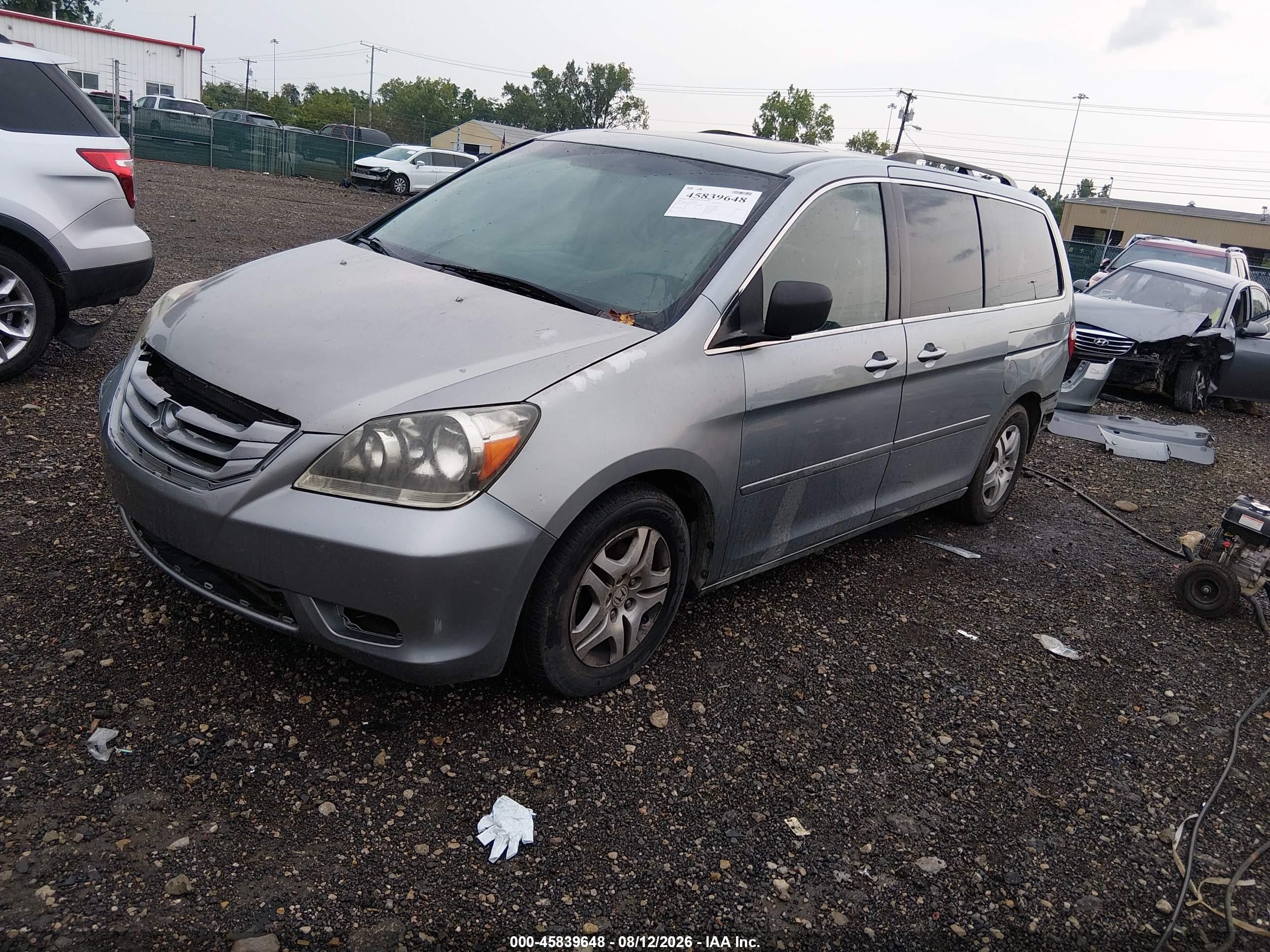 2007 Honda Odyssey Ex-l Серебряный vin: 5FNRL38667B134225