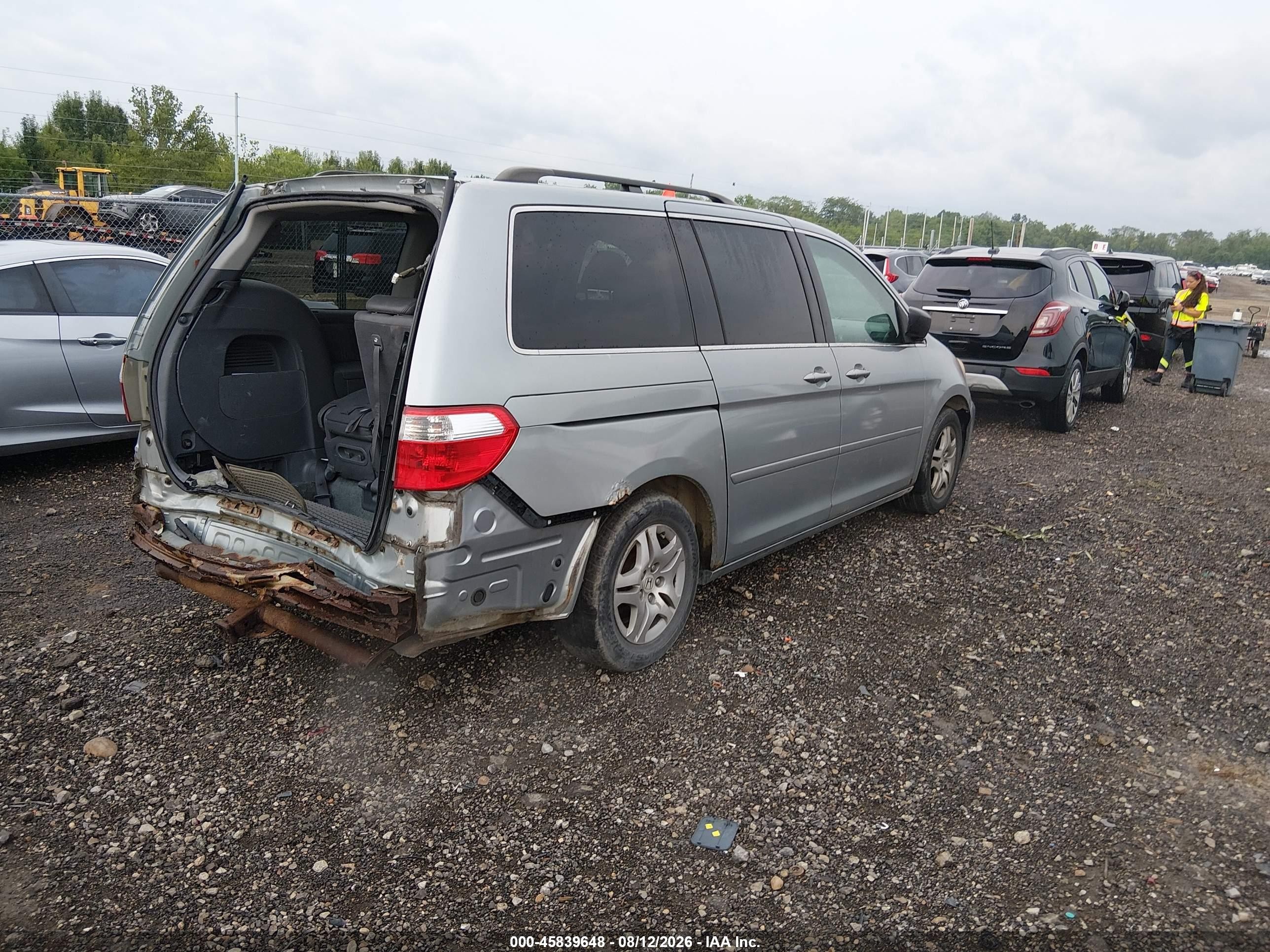 2007 Honda Odyssey Ex-l Серебряный vin: 5FNRL38667B134225