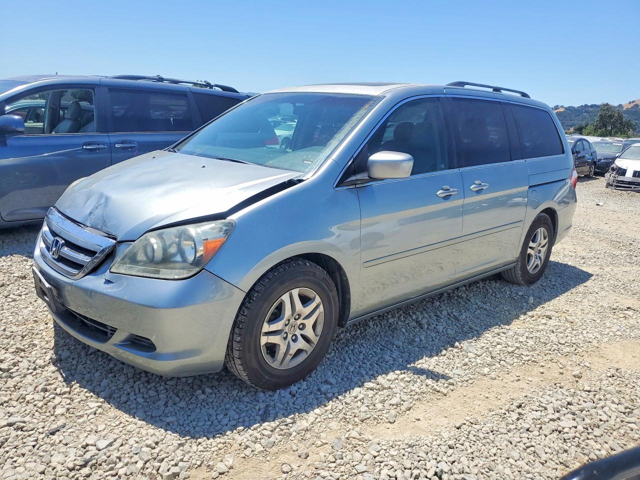 2007 Honda Odyssey Exl Gray vin: 5FNRL38667B142583