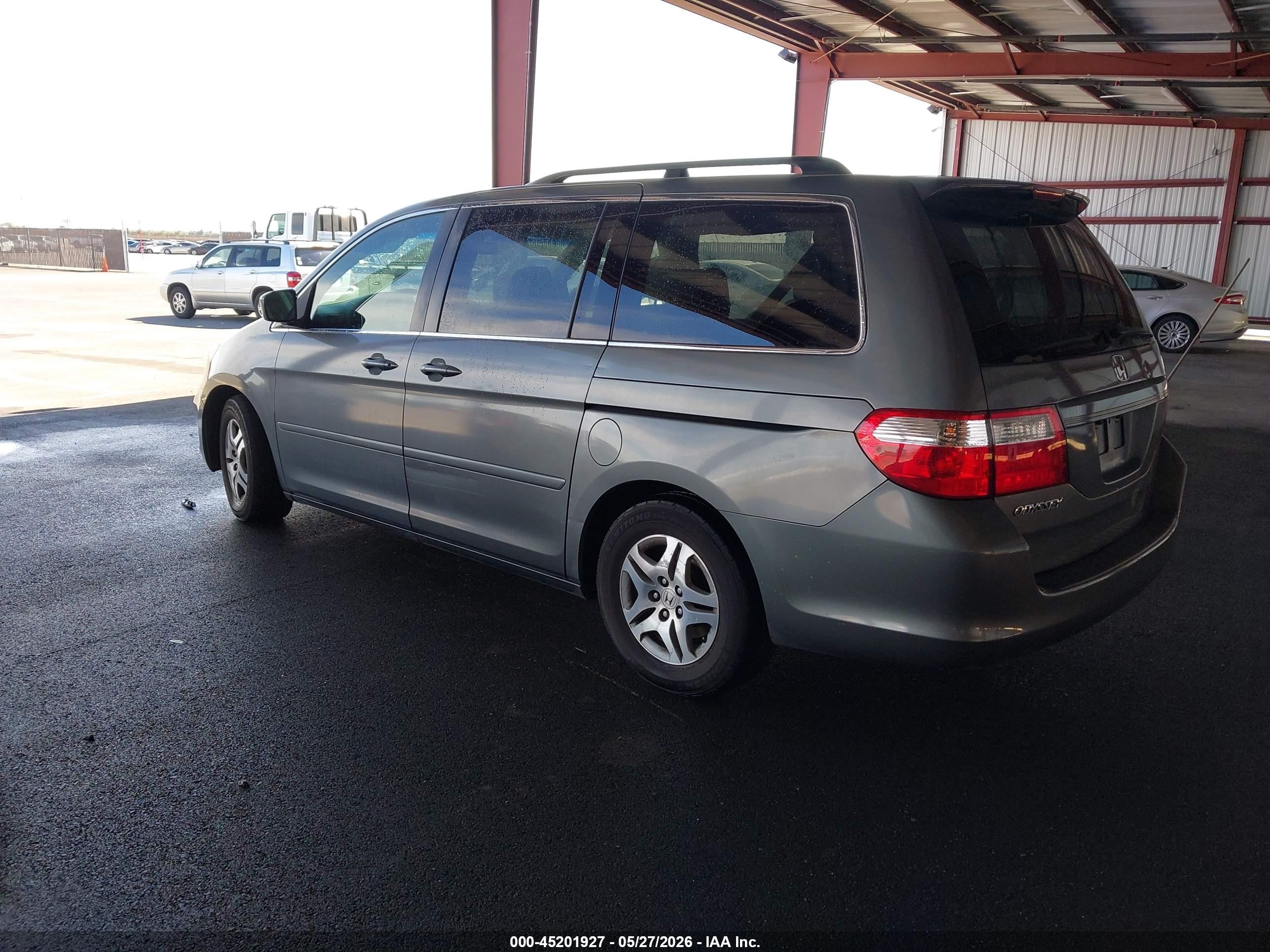 2007 Honda Odyssey Ex-l Gray vin: 5FNRL38667B407468