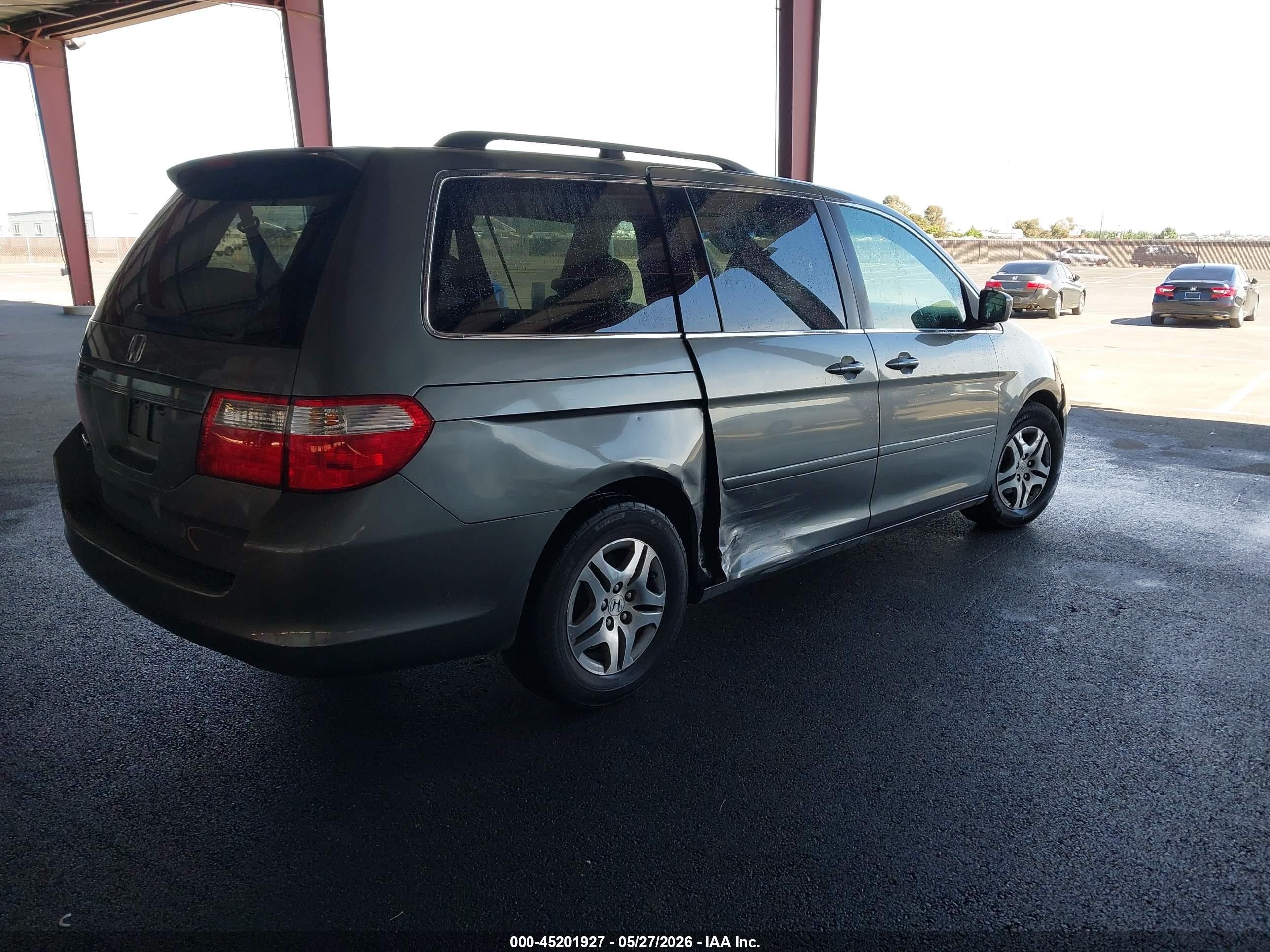 2007 Honda Odyssey Ex-l Gray vin: 5FNRL38667B407468
